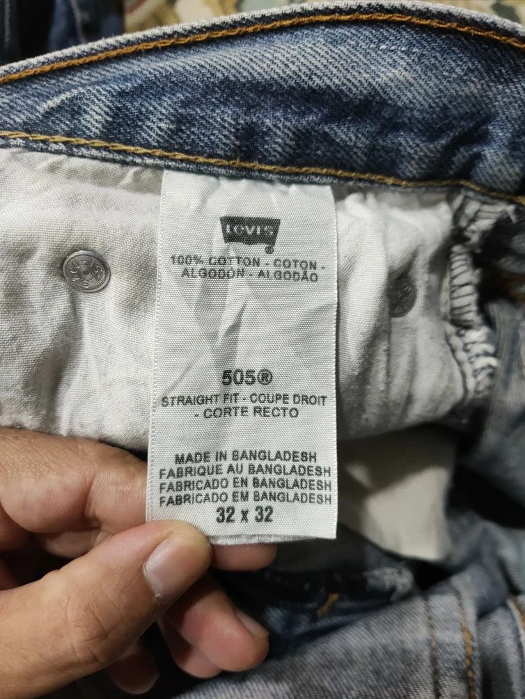 Levi's × Vintage Rare Vintage 1990’s Levi’s 505 Light Blue Wash Denim Jeans Size US 32 / EU 48 - 11 Thumbnail