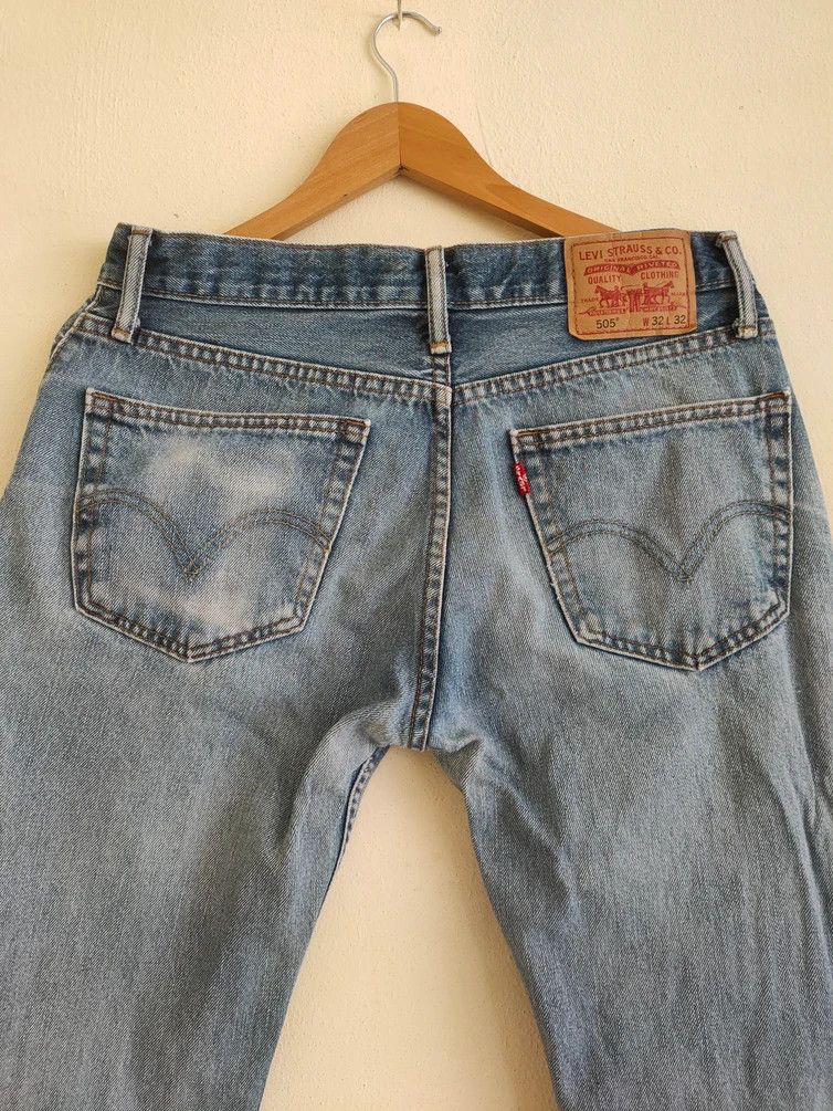 Levi's × Vintage Rare Vintage 1990’s Levi’s 505 Light Blue Wash Denim Jeans Size US 32 / EU 48 - 3 Thumbnail
