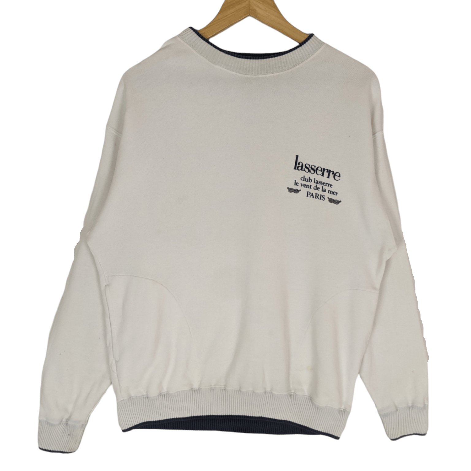 Japanese Brand Vintage LASSERRE Paris Crewneck Jumper Sweatshirt Size US L / EU 52-54 / 3 - 2 Thumbnail