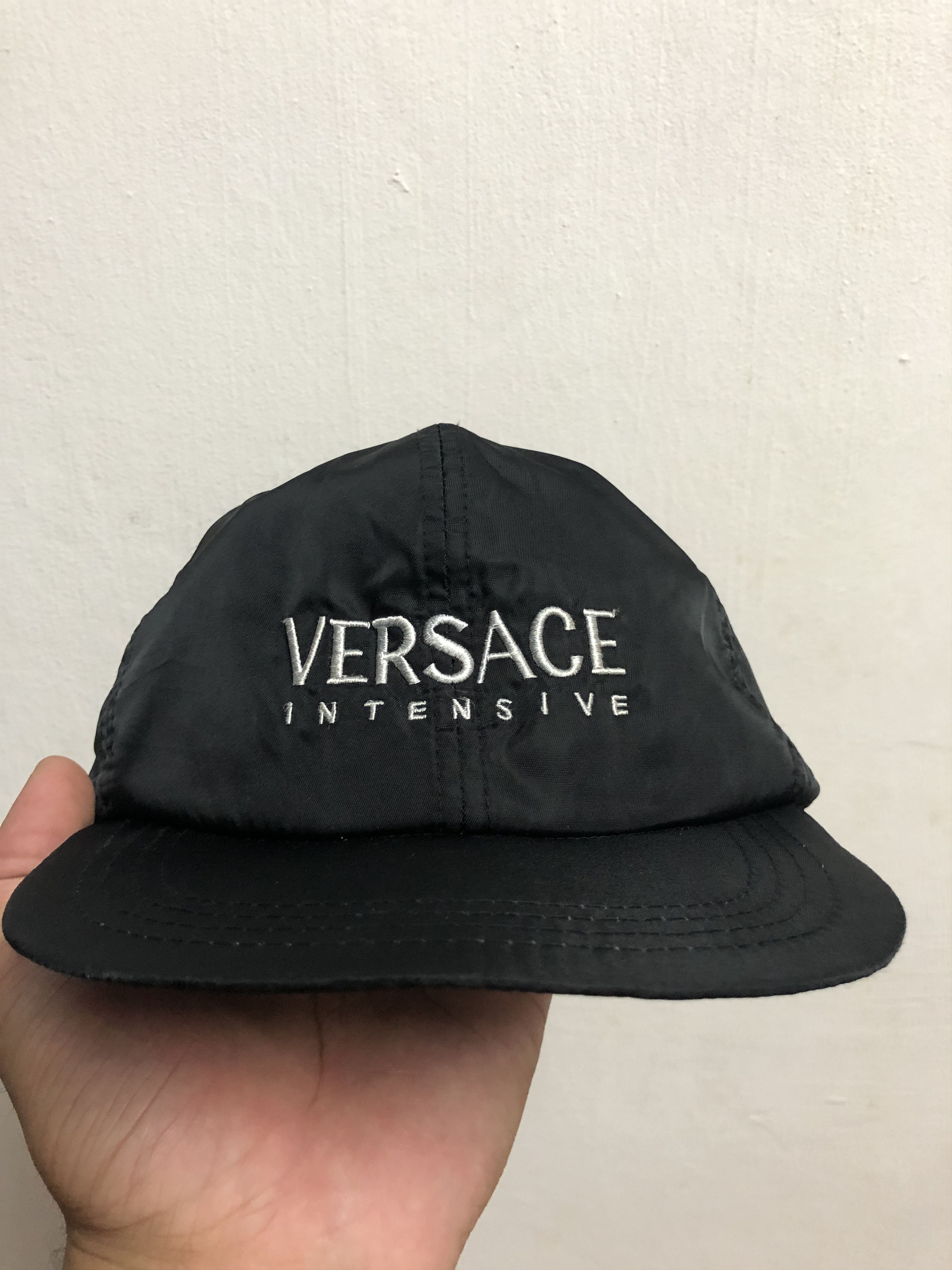 Versace × Vintage Vintage Versace Intensive Nylon Cap Hat Size ONE SIZE - 1 Thumbnail