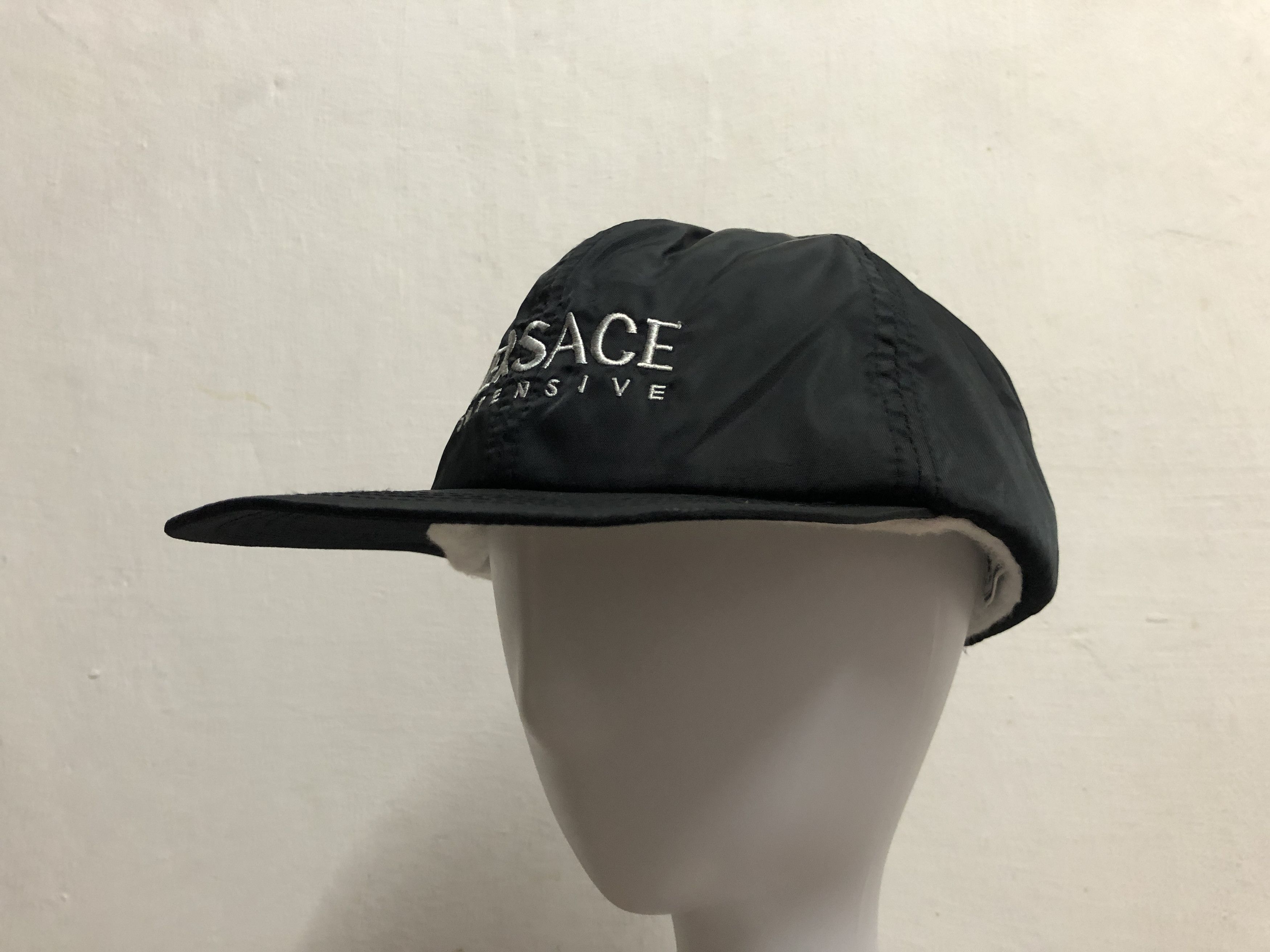 Versace × Vintage Vintage Versace Intensive Nylon Cap Hat Size ONE SIZE - 3 Thumbnail