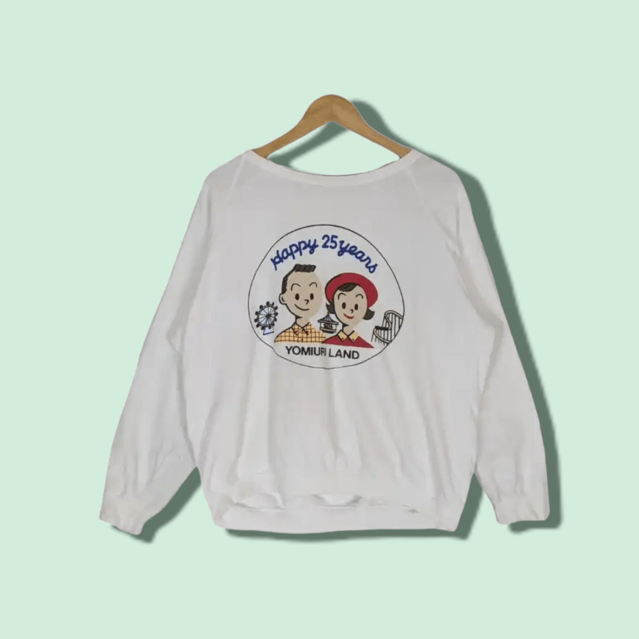 Japanese Brand YOMIURI LAND Happy 25th Years Jumper Sweatshirt Size US XL / EU 56 / 4 - 1 Thumbnail