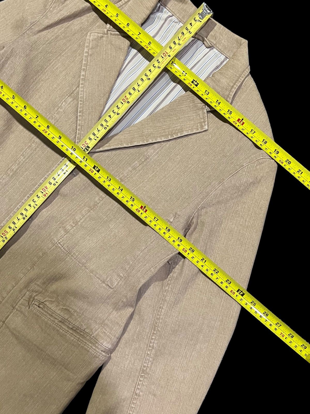 Kansai Yamamoto VINTAGE KANSAI JEANS STYLE DOUBLE LINING STRIPED JACKET Size US M / EU 48-50 / 2 - 18 Thumbnail
