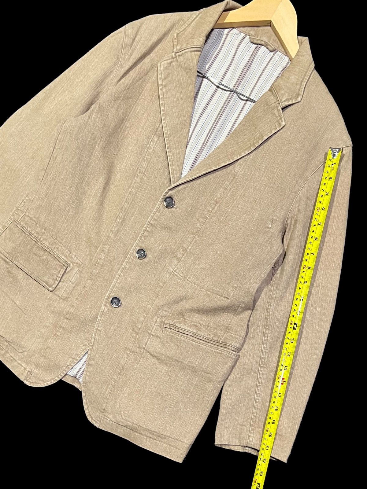 Kansai Yamamoto VINTAGE KANSAI JEANS STYLE DOUBLE LINING STRIPED JACKET Size US M / EU 48-50 / 2 - 17 Thumbnail