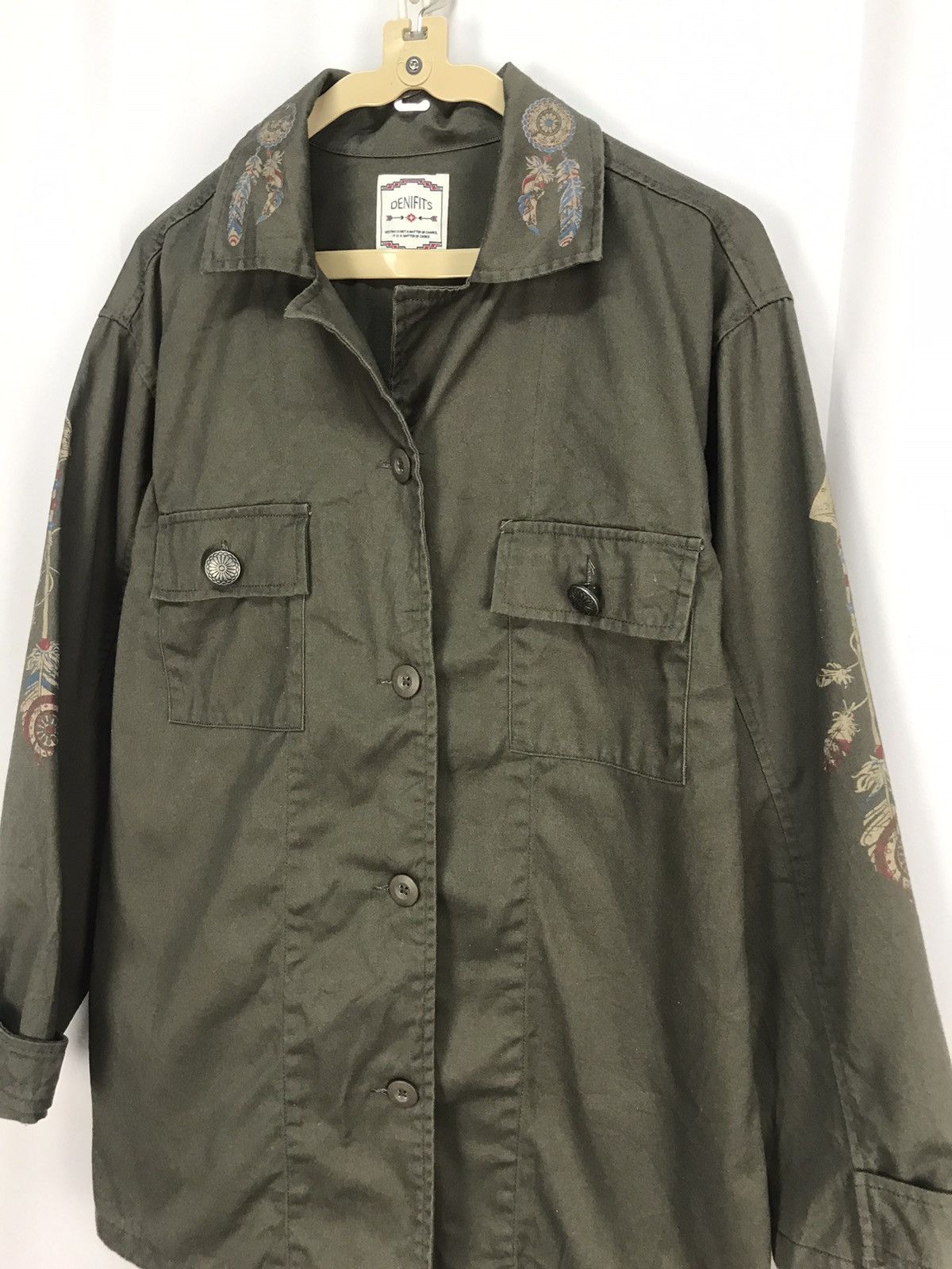 Japanese Brand navajo art military style button up shirt by denifits Size US M / EU 48-50 / 2 - 5 Thumbnail