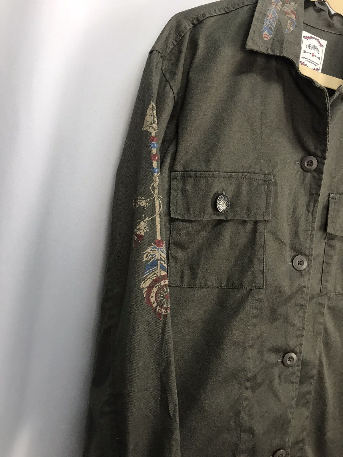 Japanese Brand navajo art military style button up shirt by denifits Size US M / EU 48-50 / 2 - 7 Thumbnail