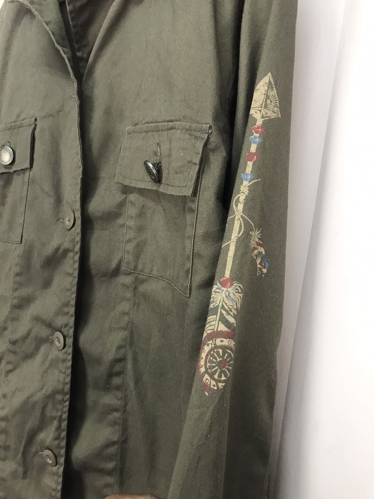 Japanese Brand navajo art military style button up shirt by denifits Size US M / EU 48-50 / 2 - 6 Thumbnail