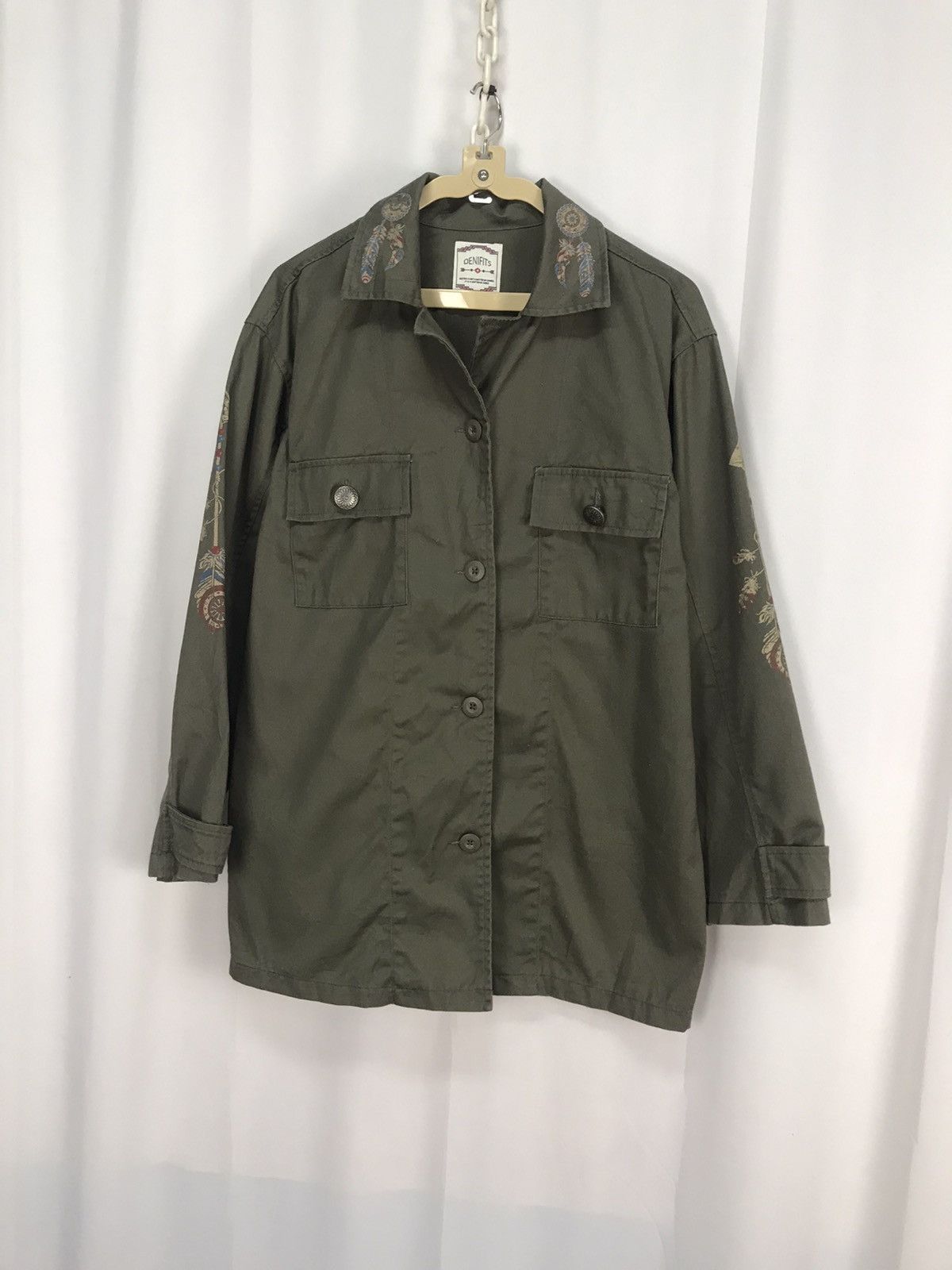 Japanese Brand navajo art military style button up shirt by denifits Size US M / EU 48-50 / 2 - 9 Thumbnail