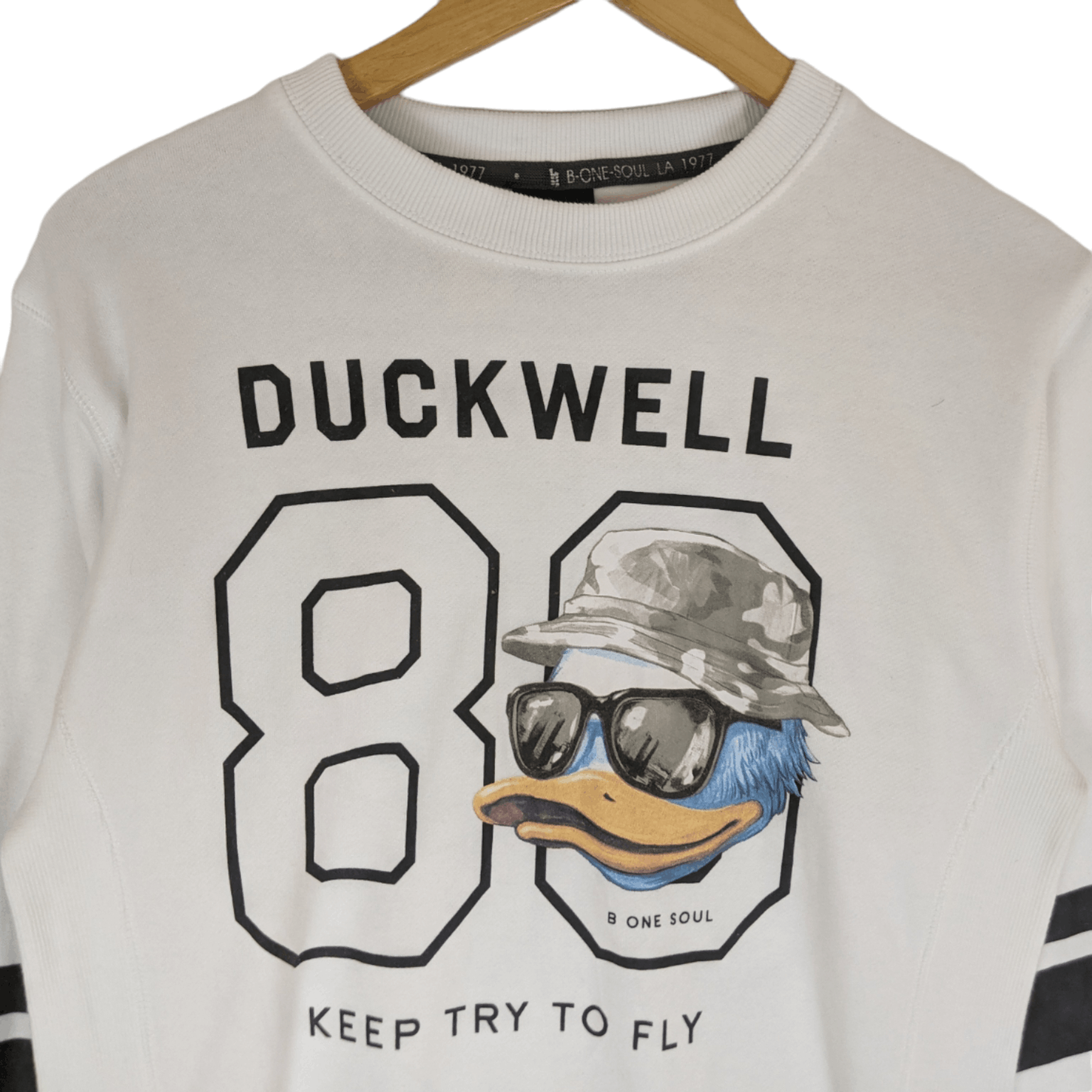 Japanese Brand B/ONE/SOUL Duckwell Duckdude Crewneck Jumper Sweatshirt Size US S / EU 44-46 / 1 - 4 Thumbnail