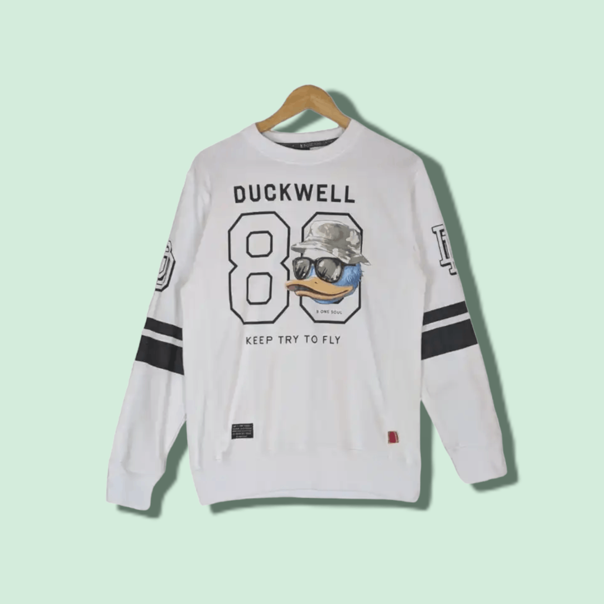 Japanese Brand B/ONE/SOUL Duckwell Duckdude Crewneck Jumper Sweatshirt Size US S / EU 44-46 / 1 - 1 Thumbnail
