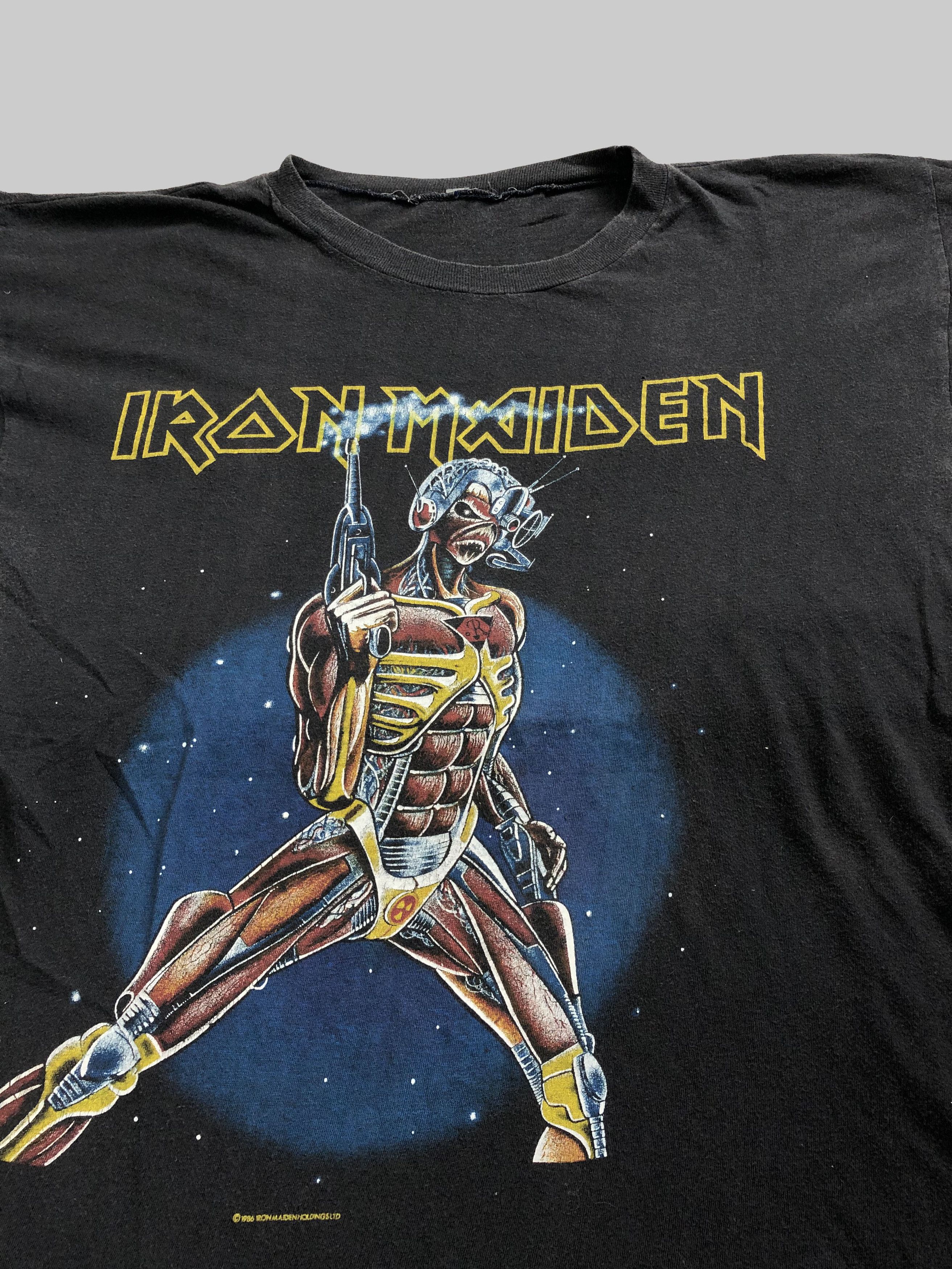 Band Tees Vintage 1986 Iron Maiden (Judas Priest Black Sabbath AC/DC) Size US L / EU 52-54 / 3 - 3 Thumbnail