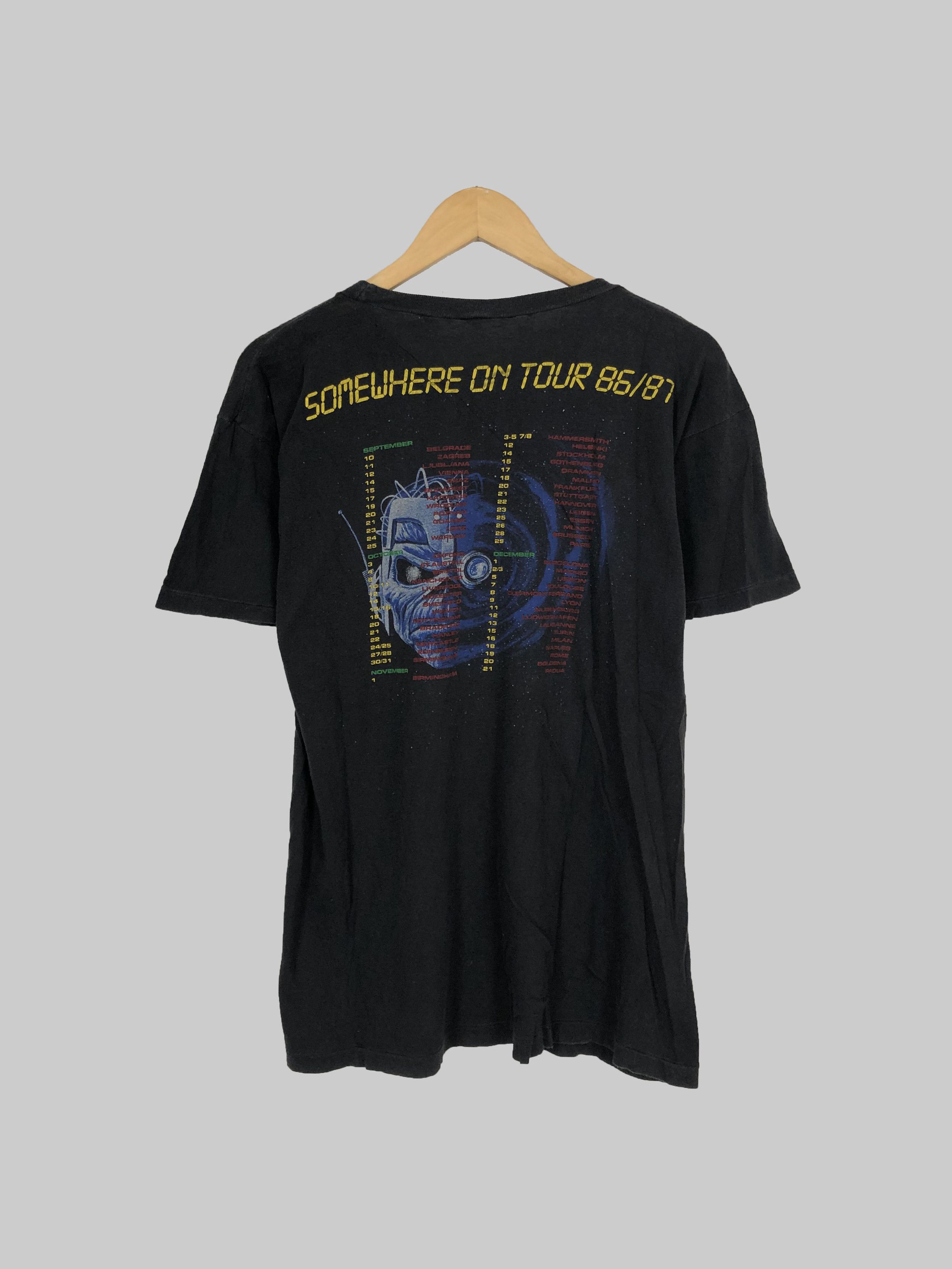 Band Tees Vintage 1986 Iron Maiden (Judas Priest Black Sabbath AC/DC) Size US L / EU 52-54 / 3 - 2 Thumbnail