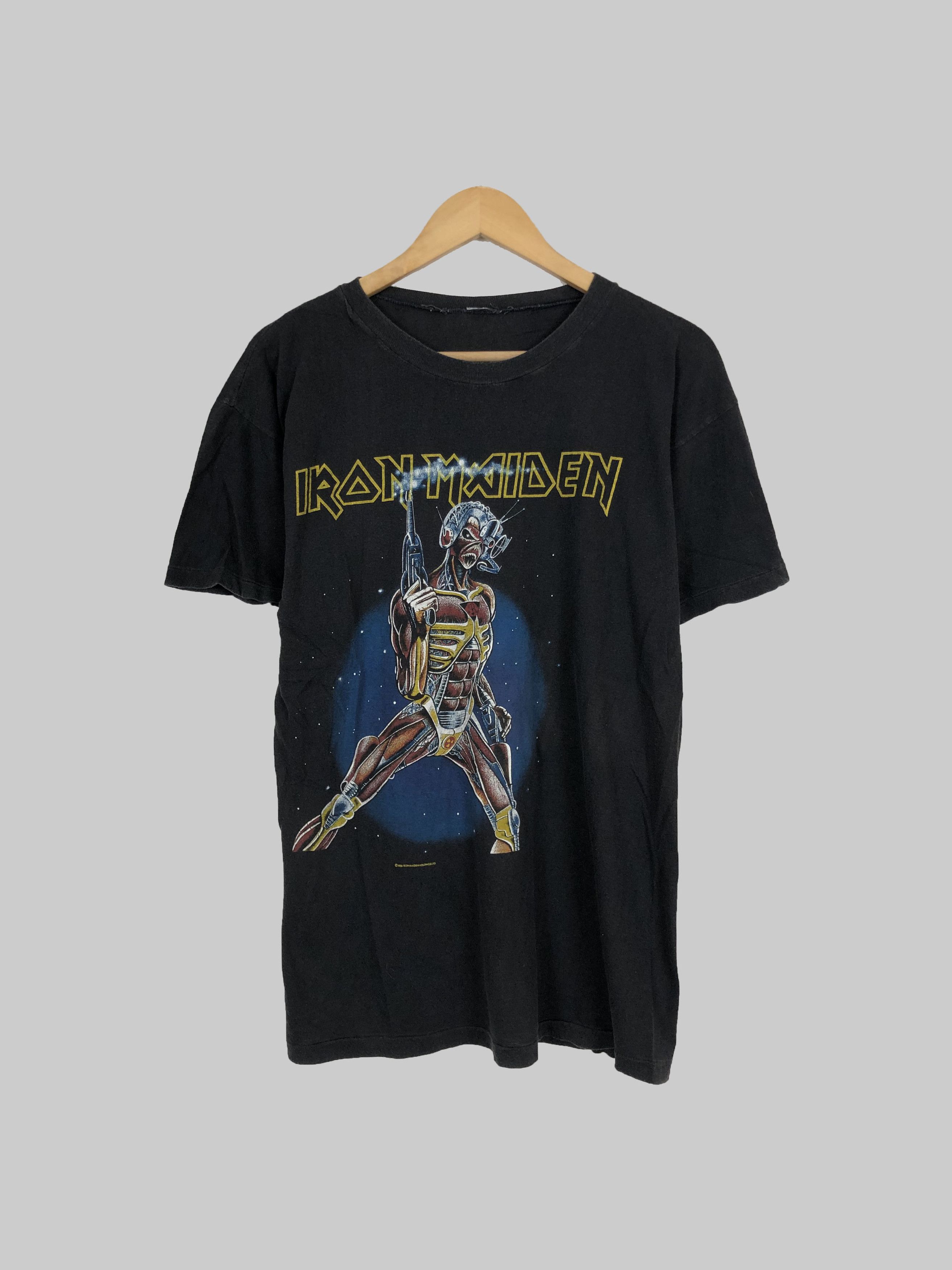 Band Tees Vintage 1986 Iron Maiden (Judas Priest Black Sabbath AC/DC) Size US L / EU 52-54 / 3 - 1 Thumbnail