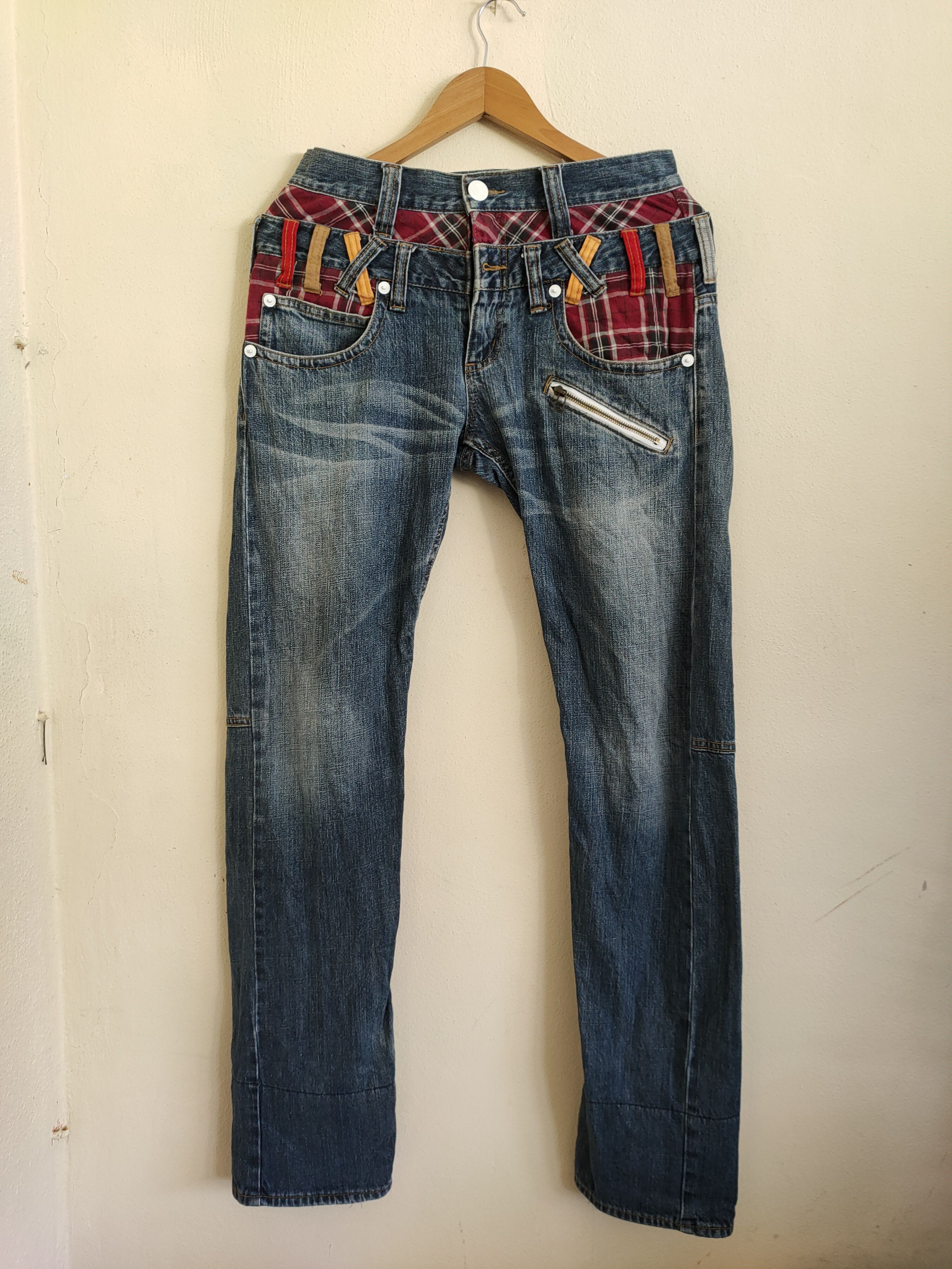 Japanese Brand × Vintage Limited Design 🔥 Vintage Double Focus Denim Pants Size US 31 - 2 Thumbnail