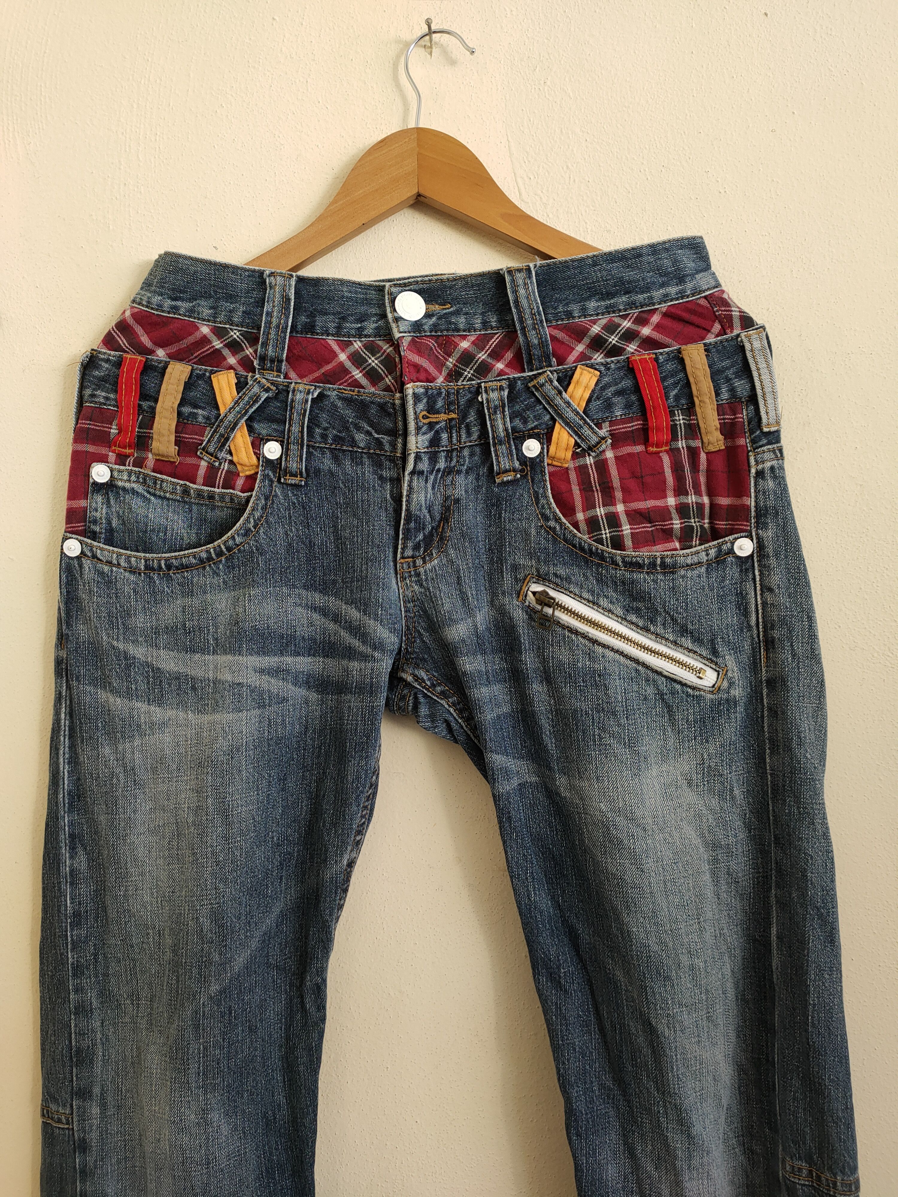 Japanese Brand × Vintage Limited Design 🔥 Vintage Double Focus Denim Pants Size US 31 - 3 Thumbnail