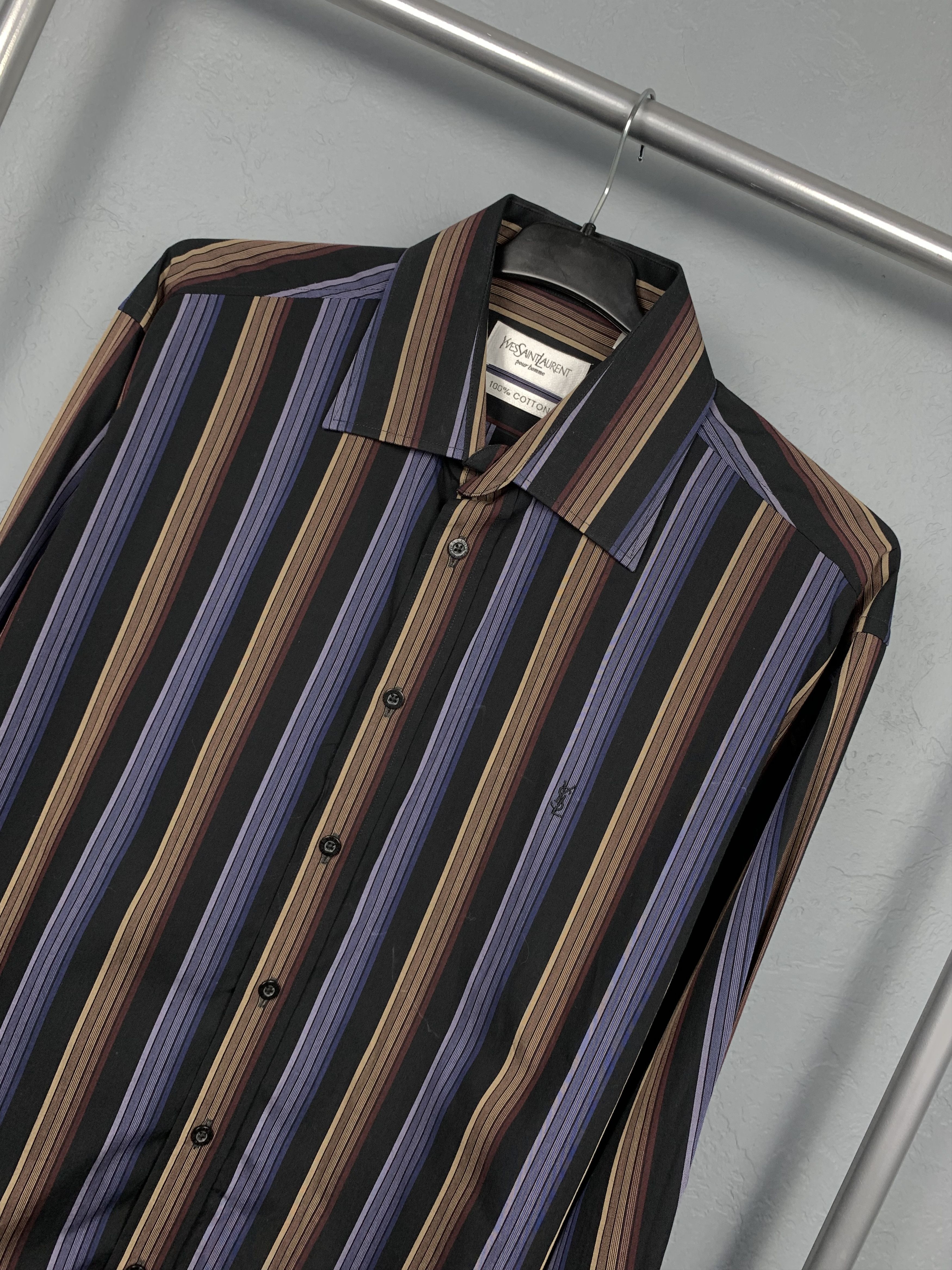 Yves Saint Laurent Yves Saint Laurent YSL Mens Long Sleeve Shirt Size US L / EU 52-54 / 3 - 2 Thumbnail