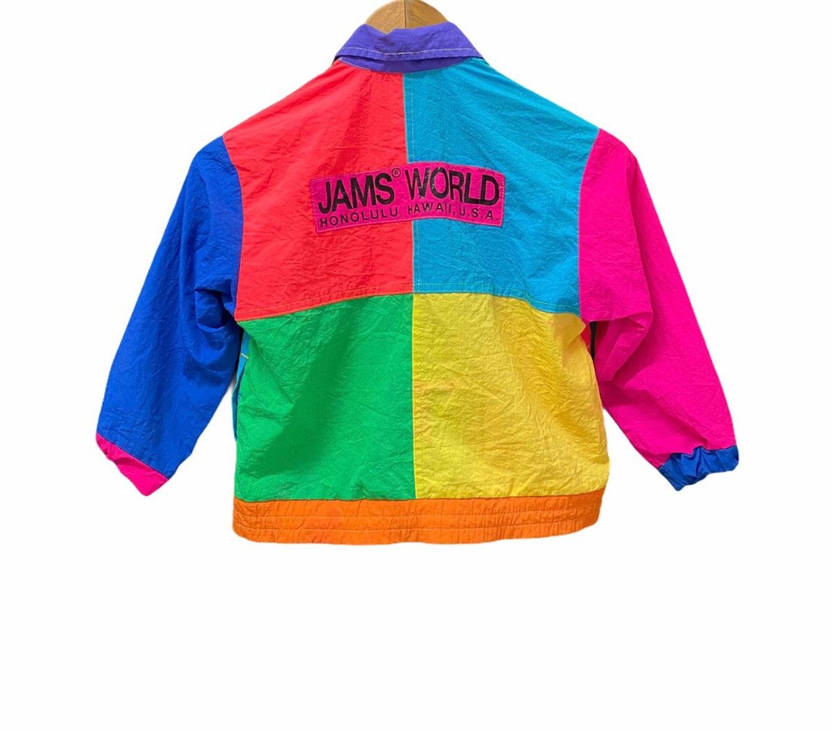 Jams World RARE🇺🇸🔥JAMS WORLD MADE IN USA CROPPED WINDBREAKER JACKET Size US XS / EU 42 / 0 - 2 Thumbnail