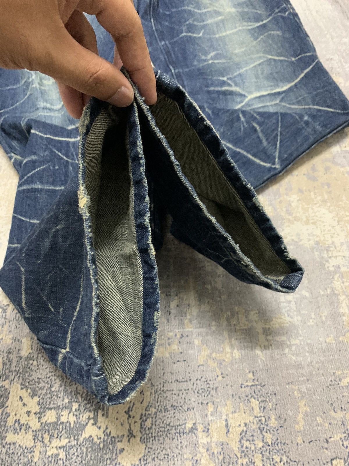 If Six Was Nine Rare Camp David Whisker Clawmark Pattern Jeans 32x33 Size US 32 / EU 48 - 6 Thumbnail