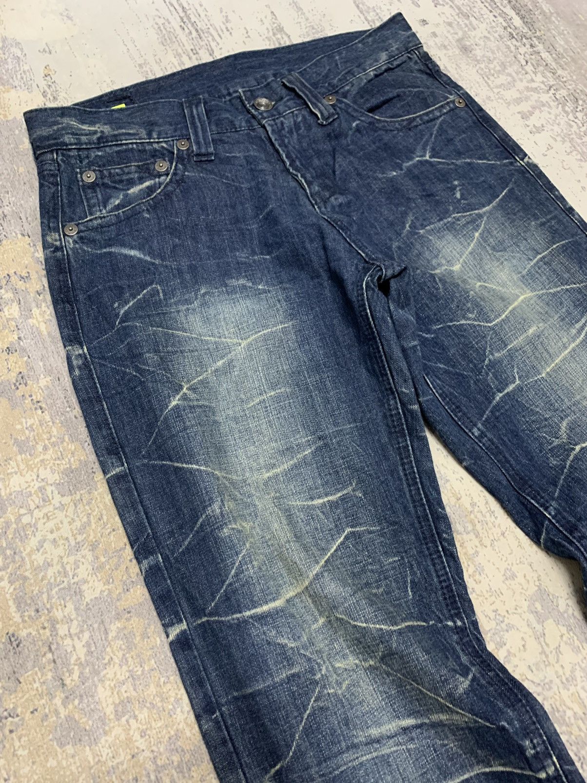 If Six Was Nine Rare Camp David Whisker Clawmark Pattern Jeans 32x33 Size US 32 / EU 48 - 4 Thumbnail