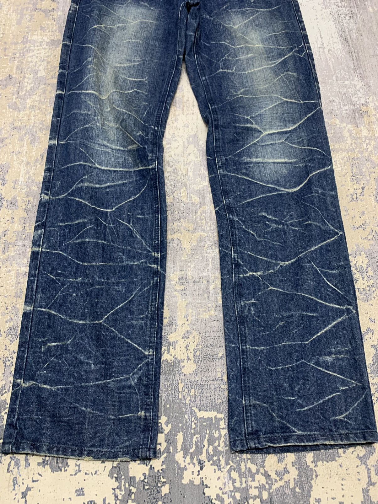 If Six Was Nine Rare Camp David Whisker Clawmark Pattern Jeans 32x33 Size US 32 / EU 48 - 3 Thumbnail