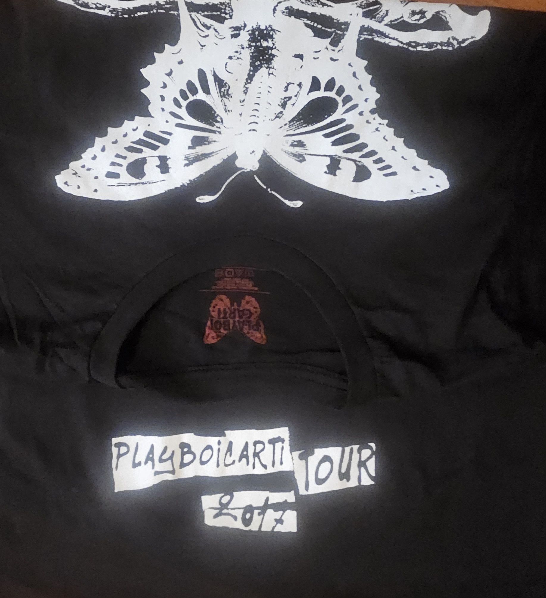 Playboi Carti Playboi Carti AWGE Butterfly Skeleton 2017 Tour Merch Tee Size US XL / EU 56 / 4 - 5 Thumbnail