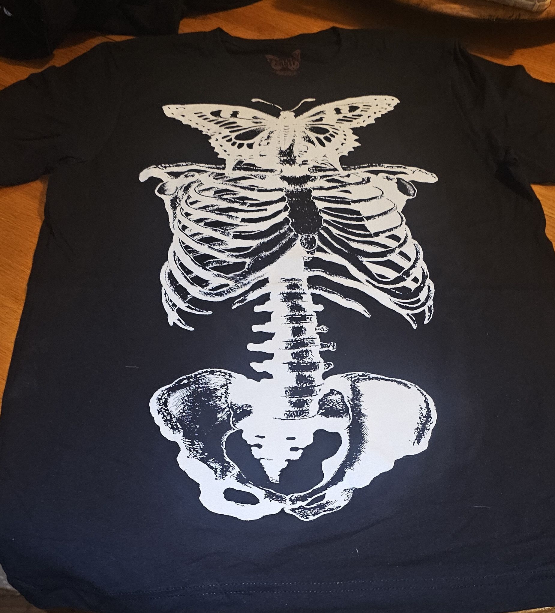 Playboi Carti Playboi Carti AWGE Butterfly Skeleton 2017 Tour Merch Tee Size US XL / EU 56 / 4 - 6 Thumbnail