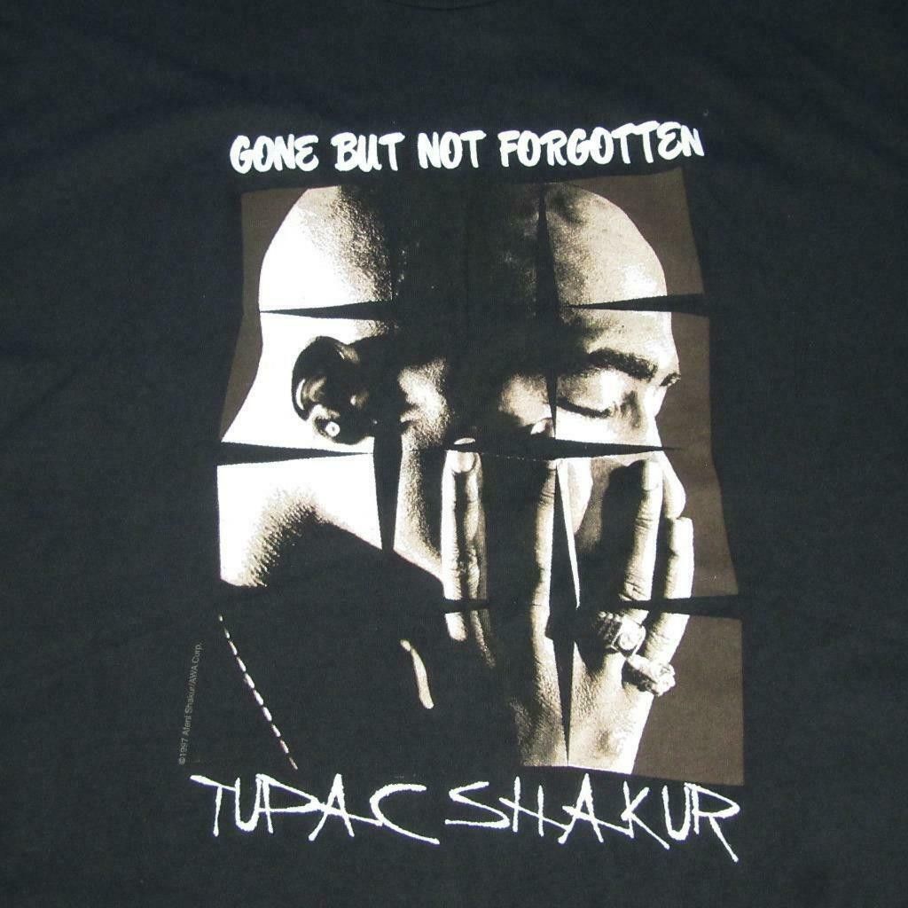 Rap Tees Vintage 1997 Tupac Gone but Never Forgotten T-Shirt Size US XL / EU 56 / 4 - 2 Thumbnail