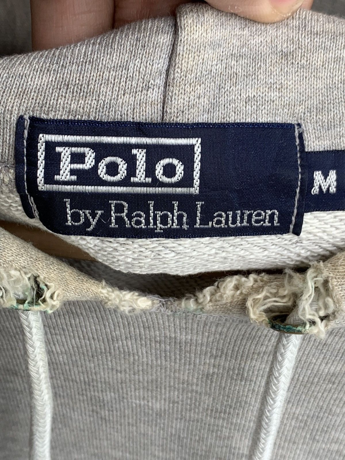 Polo Ralph Lauren Vintage Distressed Polo Ralph Lauren Pullover Hoodie Size US M / EU 48-50 / 2 - 5 Thumbnail