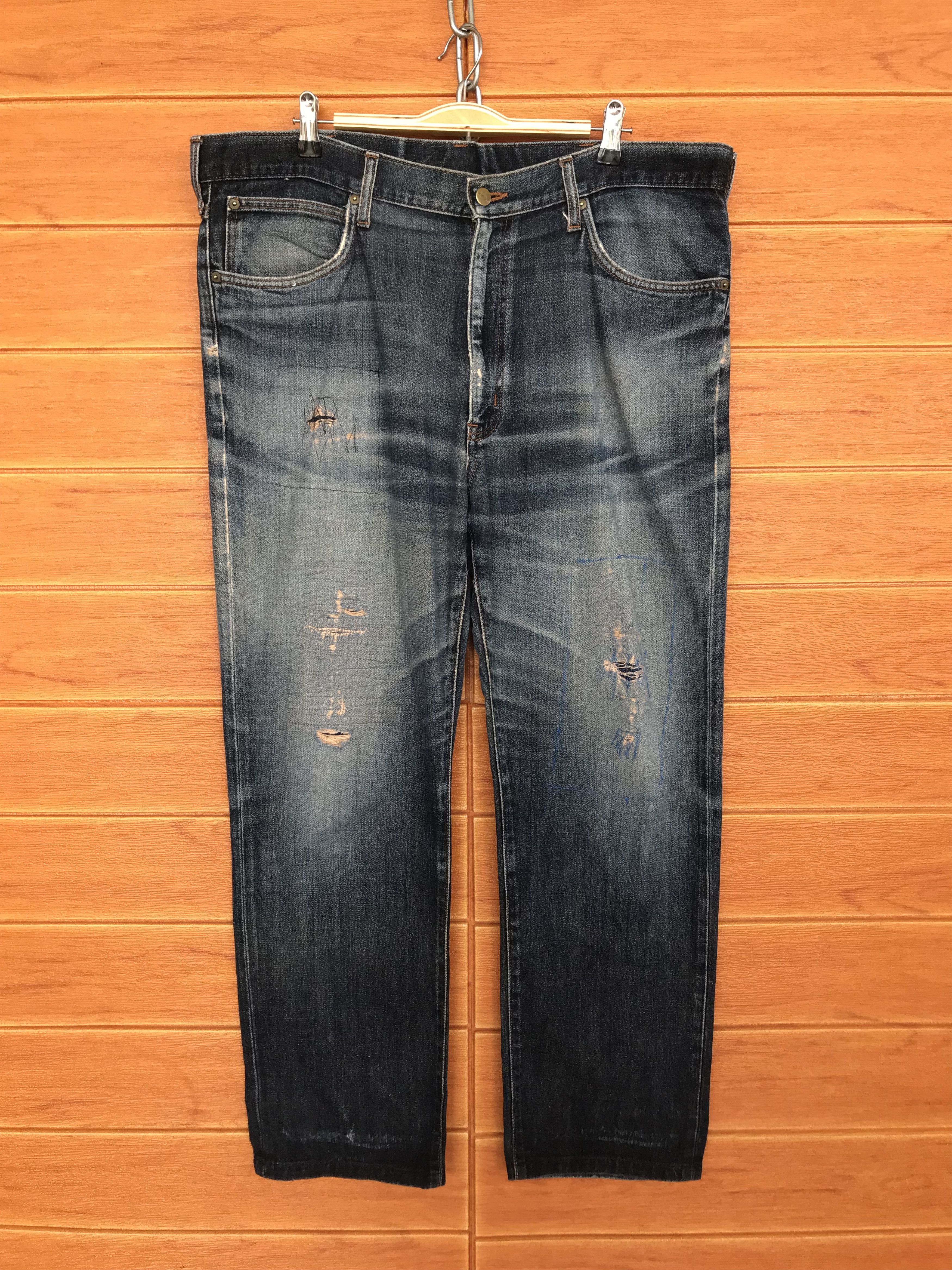 Number (N)ine × Undercover Vintage Wrangler Distressed Denim Jeans Size US 38 / EU 54 - 3 Thumbnail