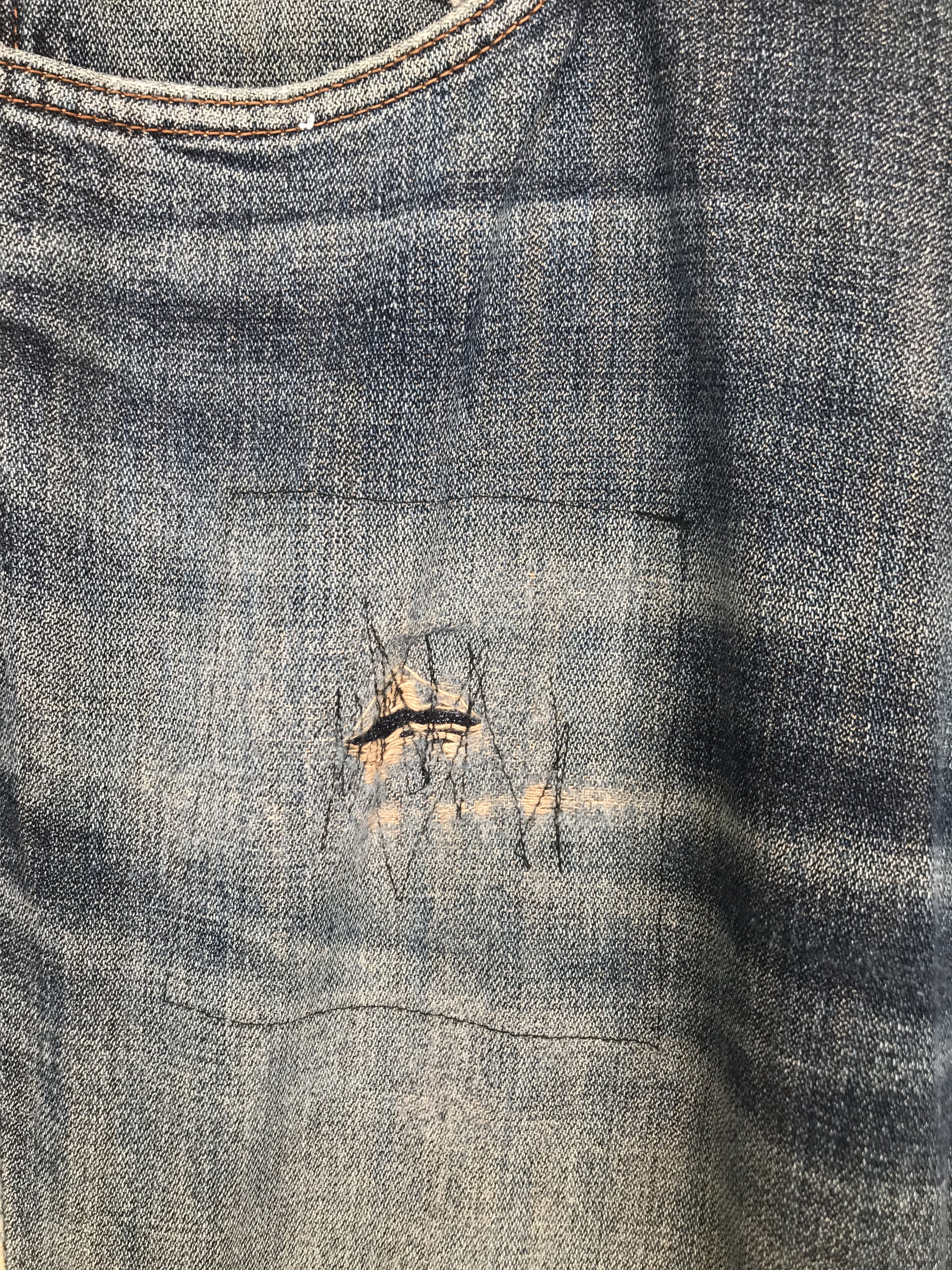 Number (N)ine × Undercover Vintage Wrangler Distressed Denim Jeans Size US 38 / EU 54 - 5 Thumbnail