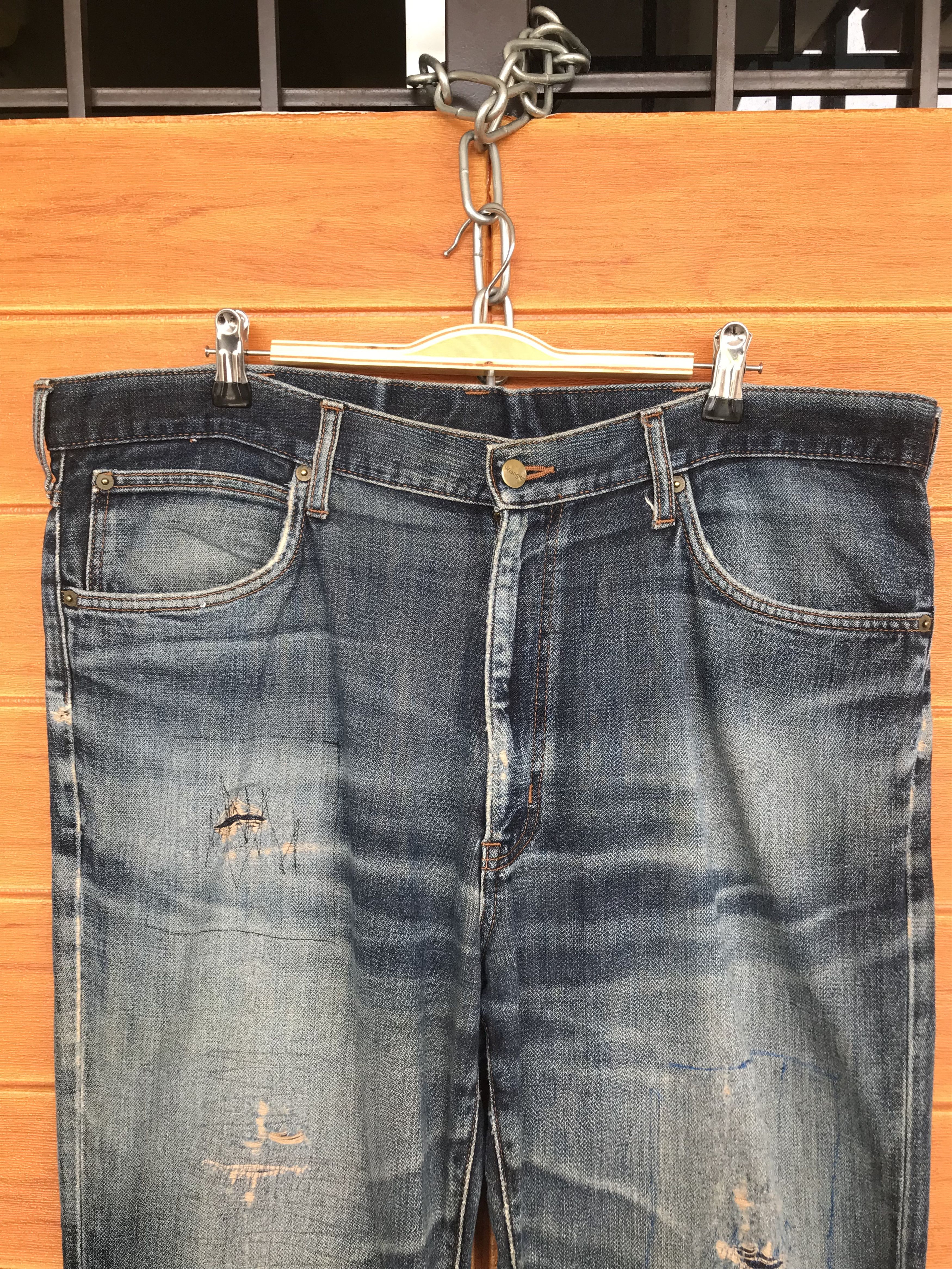 Number (N)ine × Undercover Vintage Wrangler Distressed Denim Jeans Size US 38 / EU 54 - 4 Thumbnail