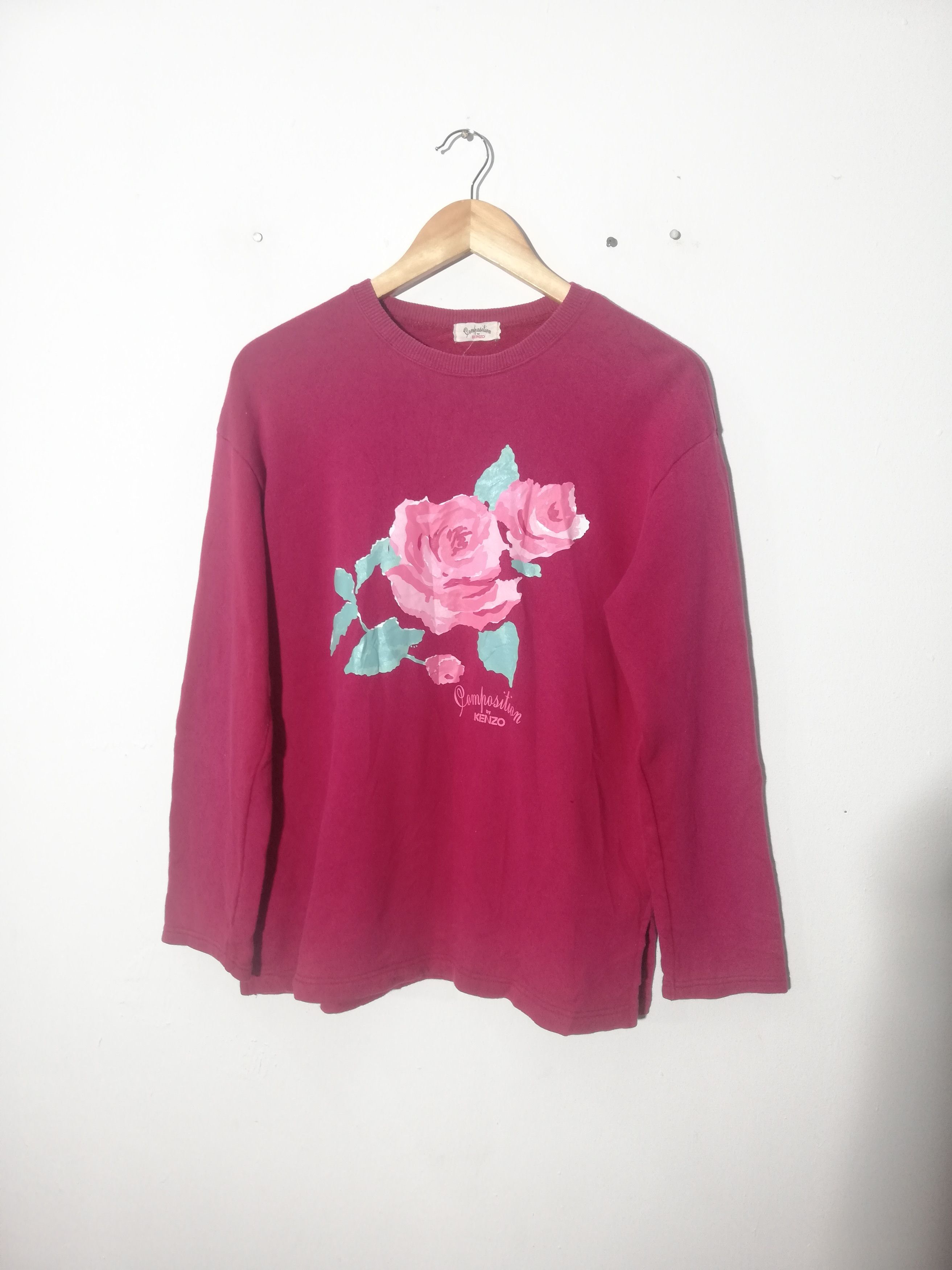 Japanese Brand × Kenzo Composition By Kenzo Flower Sweatshirt Size US M / EU 48-50 / 2 - 3 Thumbnail