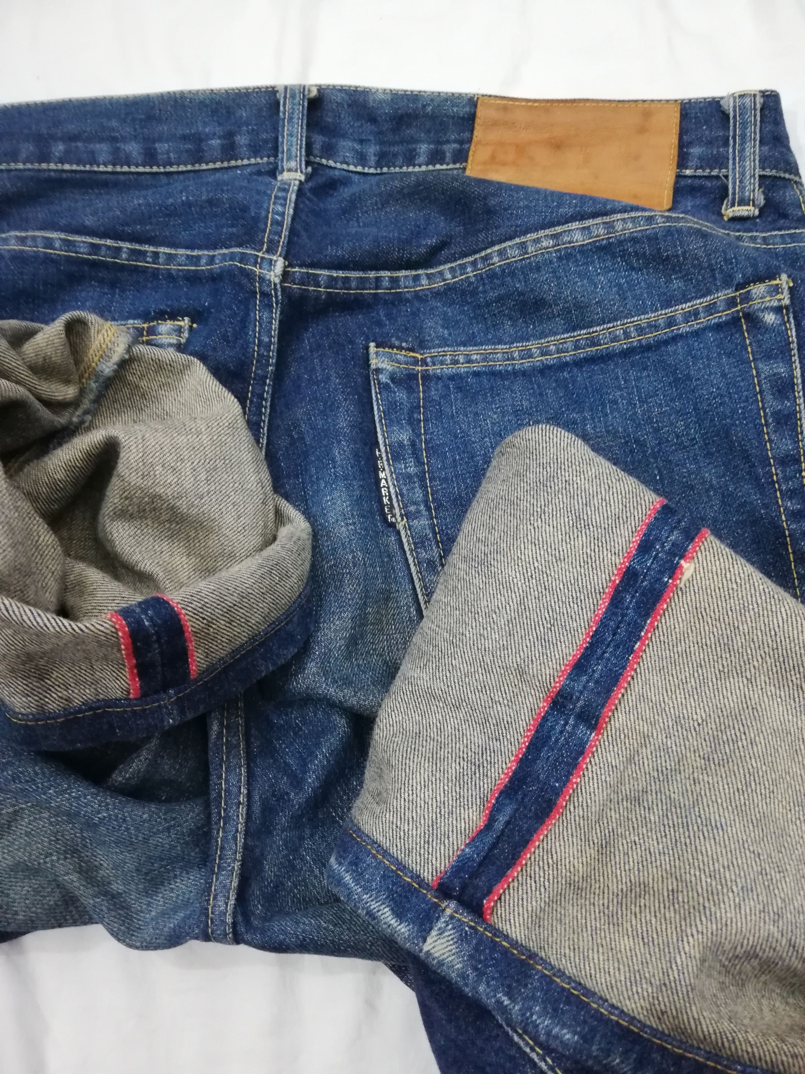 HOLLYWOOD RANCH MARKET × Japanese Brand × Vintage Vintage H.R.Market Selvedge Jeans Japan Size US 35 - 1 Thumbnail