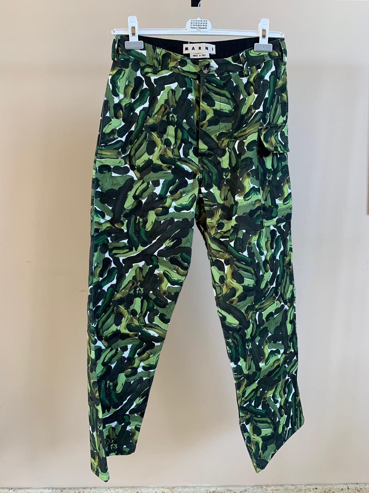 image of Marni Printed Cargo Pants In Green, Men's (Size 30)