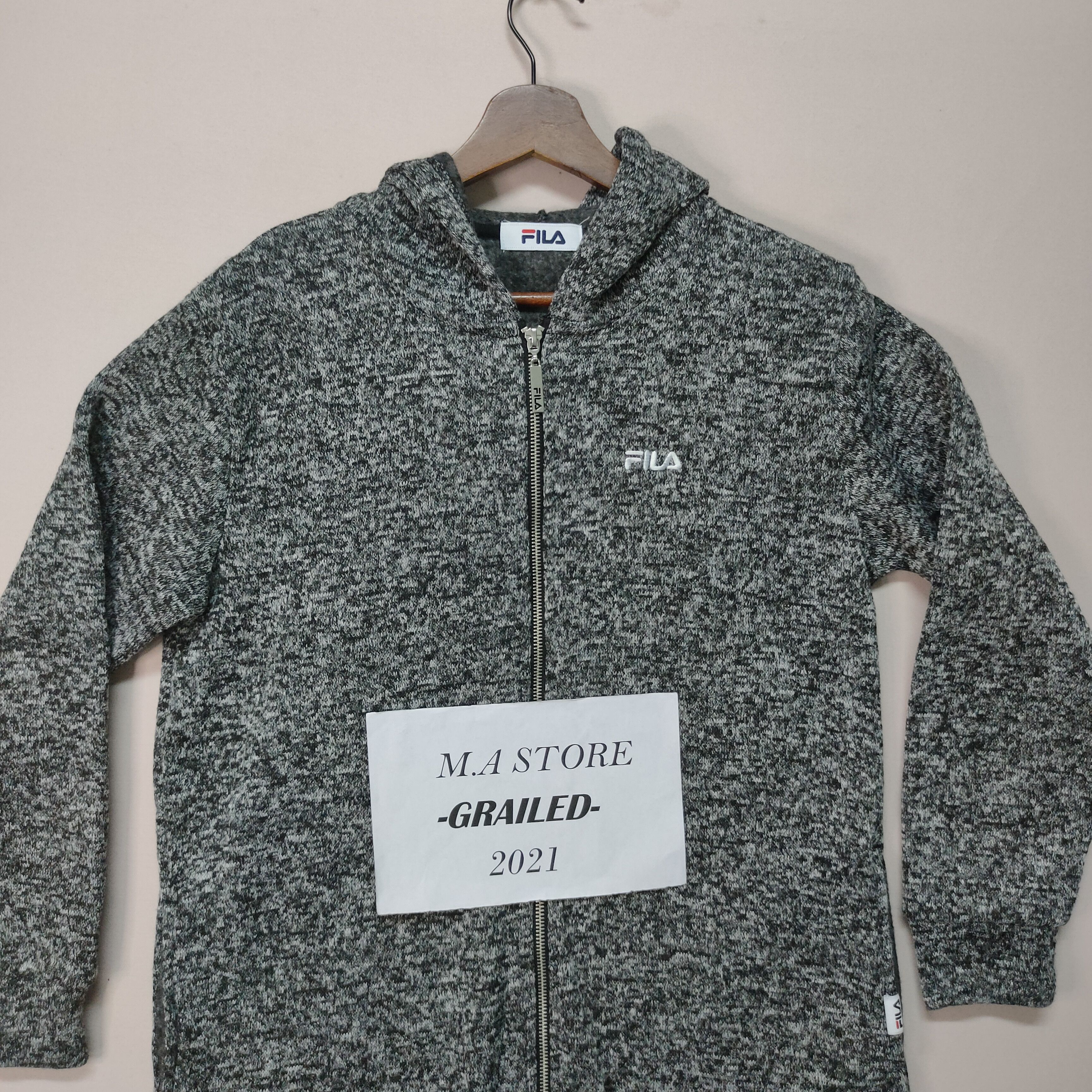 Fila Vintage Fila Acid Rain Hoodie Zipper Long Jacket Size US M / EU 48-50 / 2 - 2 Thumbnail