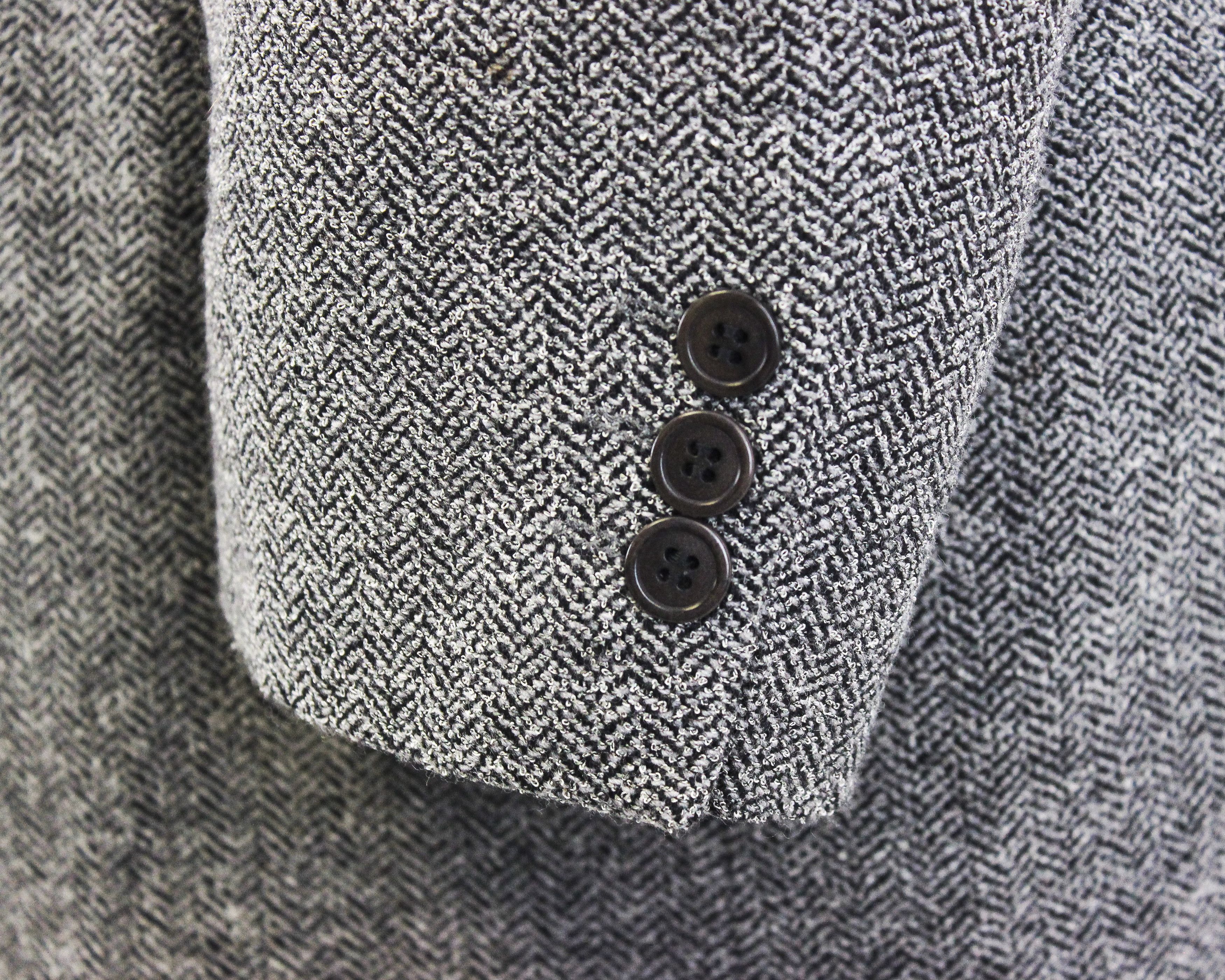 Hugo Boss Mars US 40 Wool Blazer Herringbone Tweed Suit Jacket M Size 40R - 5 Thumbnail