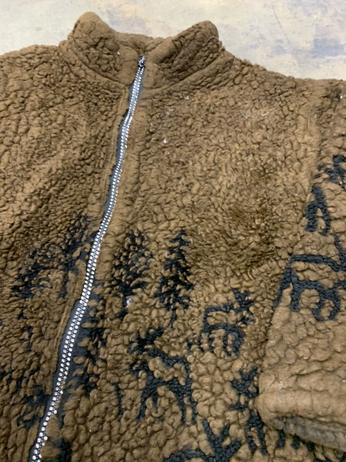 Vintage Vintage Black Mountain Rhinestone Outdoor Fleece Jacket | Grailed