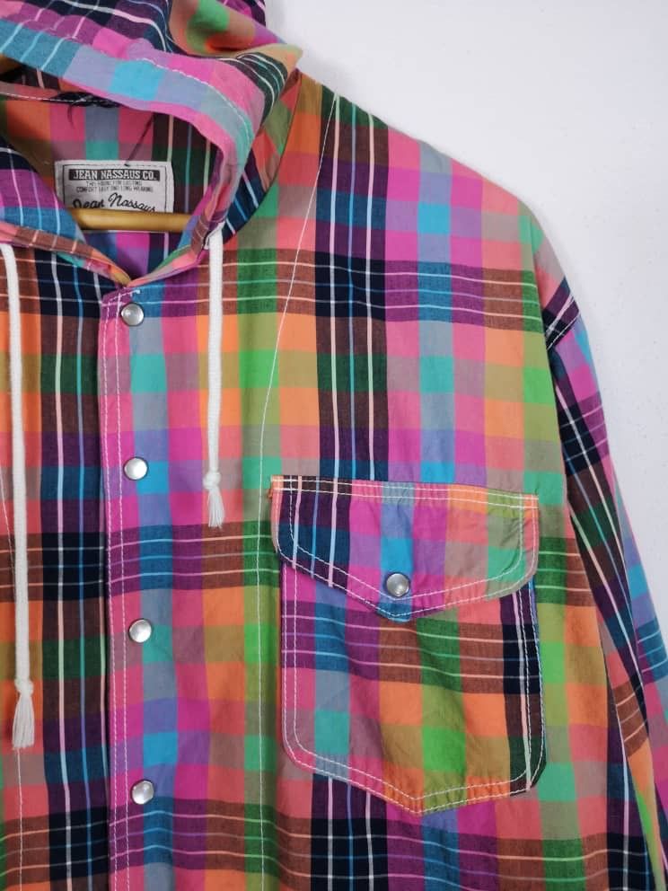 Japanese Brand Jean Nassaus Flannel-Hoodies Design Jacket Size US L / EU 52-54 / 3 - 7 Thumbnail