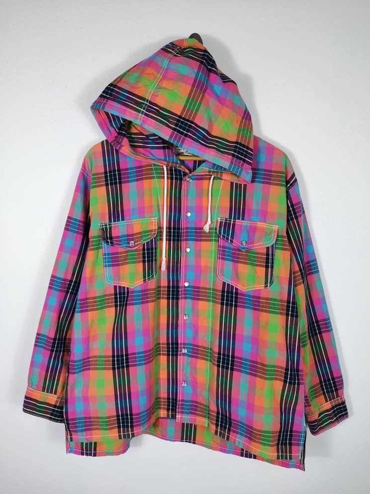 Japanese Brand Jean Nassaus Flannel-Hoodies Design Jacket Size US L / EU 52-54 / 3 - 1 Thumbnail