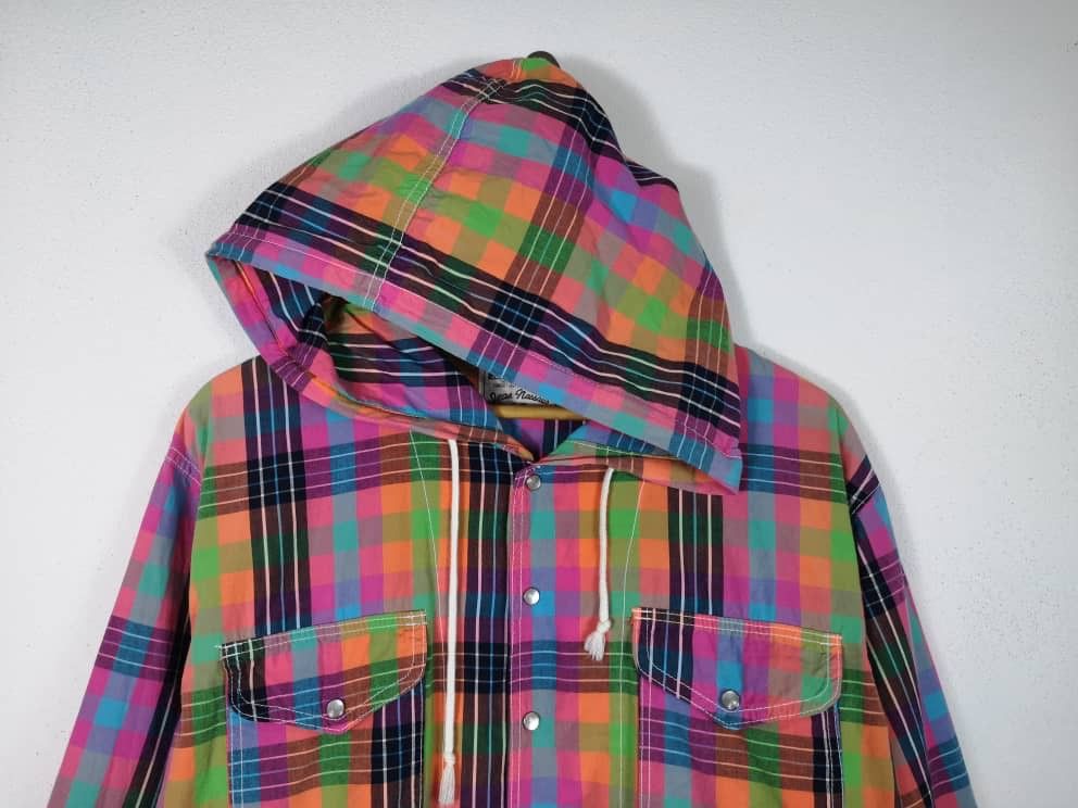 Japanese Brand Jean Nassaus Flannel-Hoodies Design Jacket Size US L / EU 52-54 / 3 - 3 Thumbnail