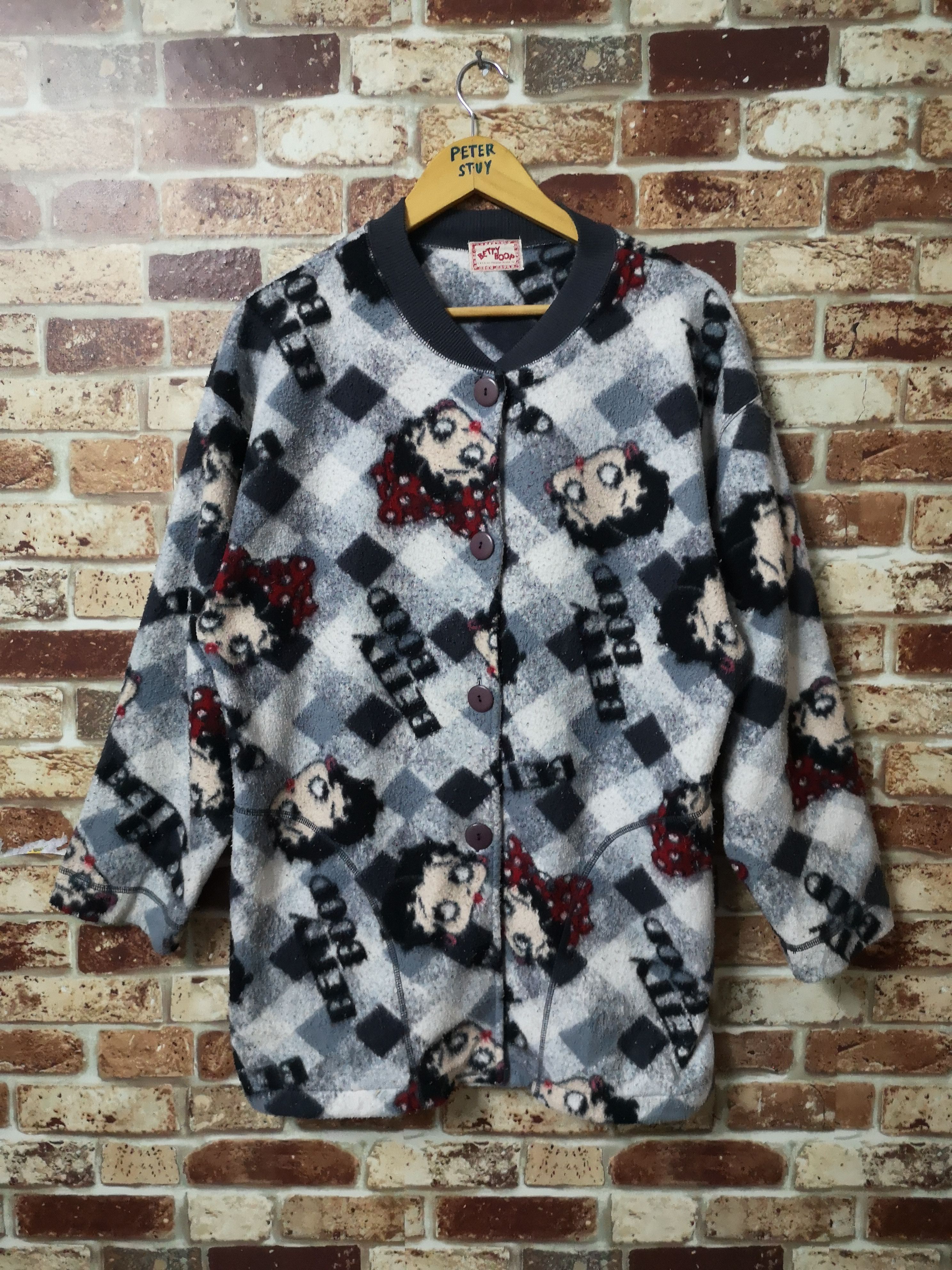 Cartoon Network × Vintage 🔥Vintage Betty Boop Full Print Button Jacket Size US L / EU 52-54 / 3 - 6 Thumbnail