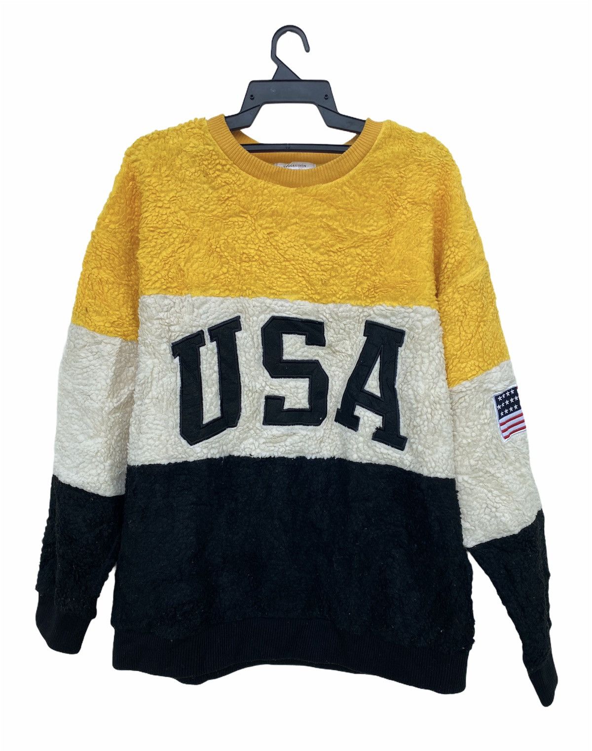 Japanese Brand USA Logo Sherpa Sweatshirt by Suggestions Size US L / EU 52-54 / 3 - 1 Thumbnail