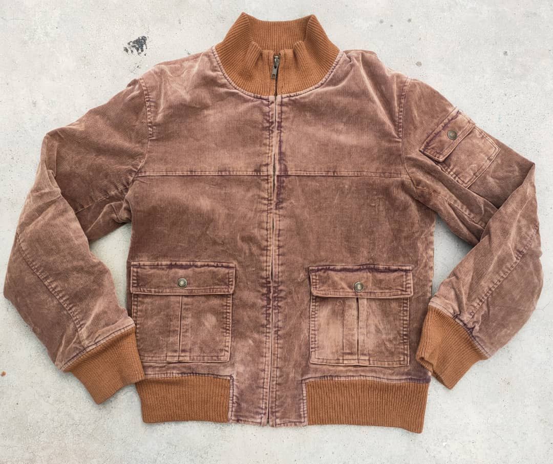 Japanese Brand Corduroy Bomber Camo Lining Size US XS / EU 42 / 0 - 2 Thumbnail