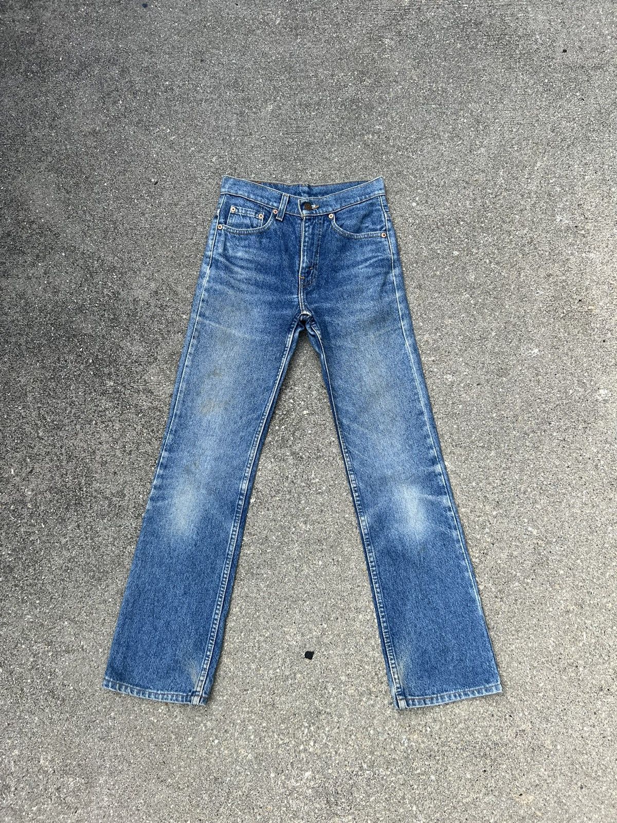 image of Levis x Made In USA Vintage 1994 Levi’S 517 Fade Denim Flare Jeans, Men's (Size 27)