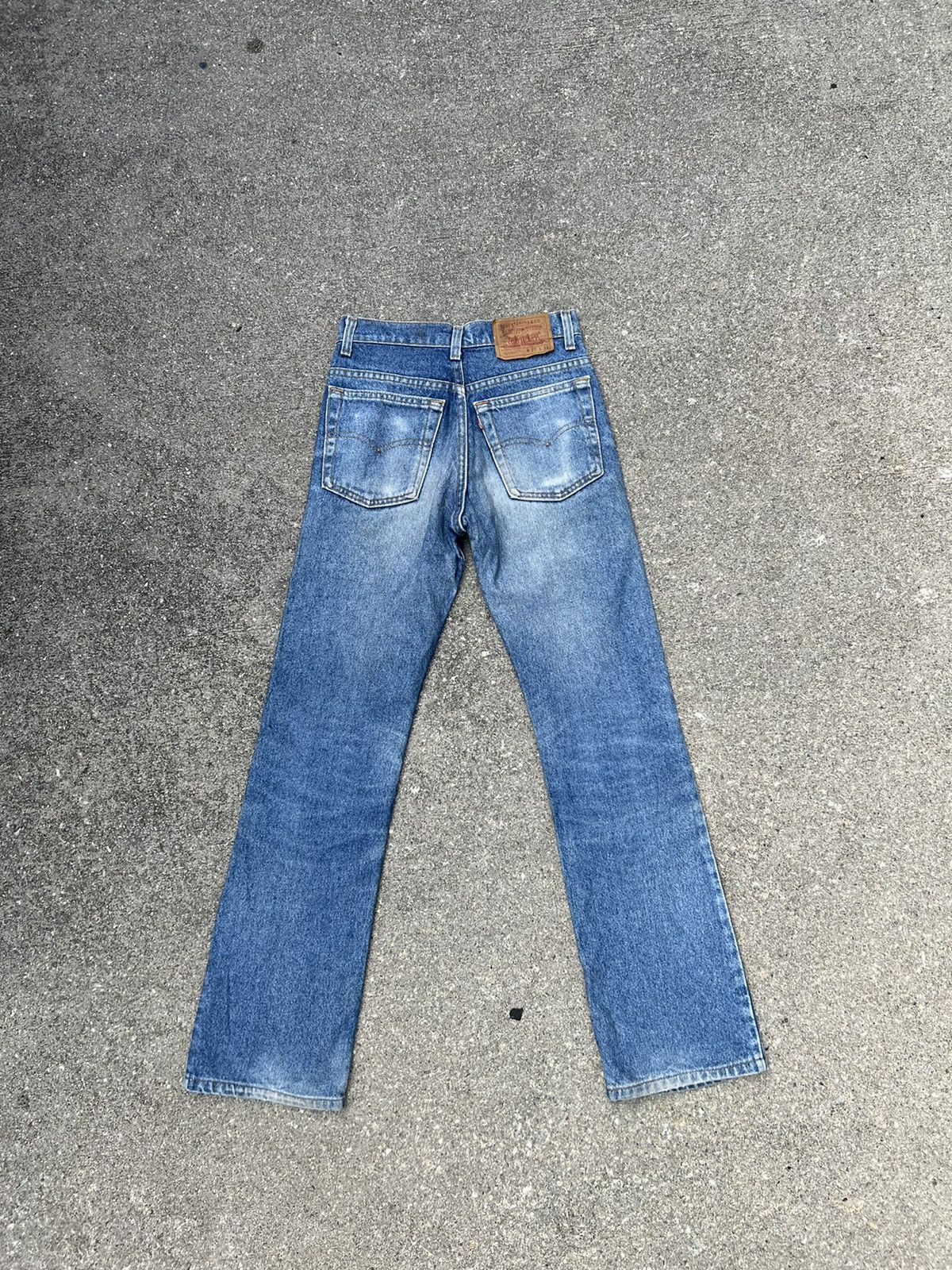 Levi's × Vintage Vintage 1994 Levi’s 517 Fade Denim Flare Jeans R1 Size US 27 - 2 Thumbnail
