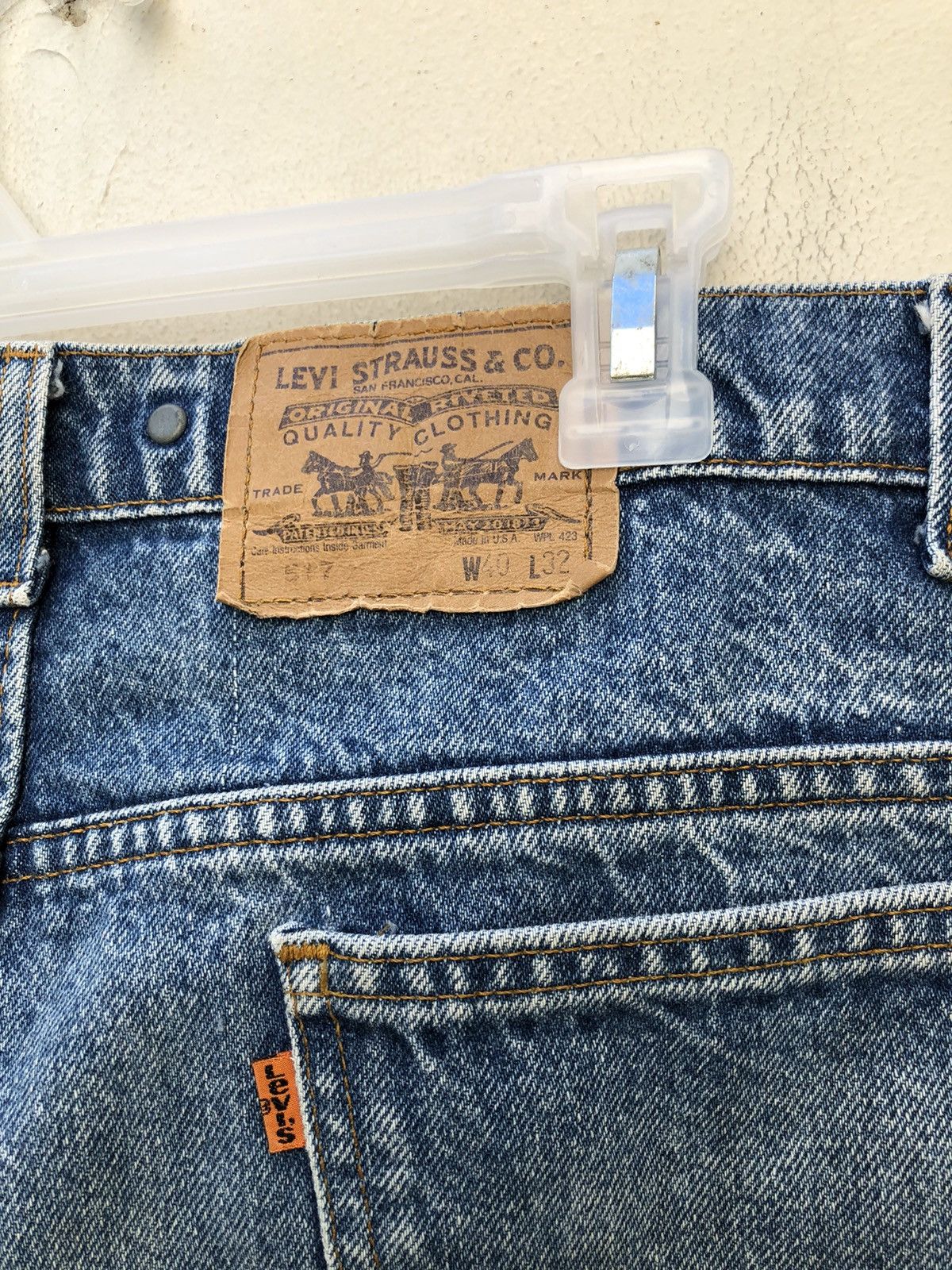 Levi's Vintage 80s 90s Levi’s 517 Orange Tab Faded Denim Jeans Size US 39 - 7 Thumbnail