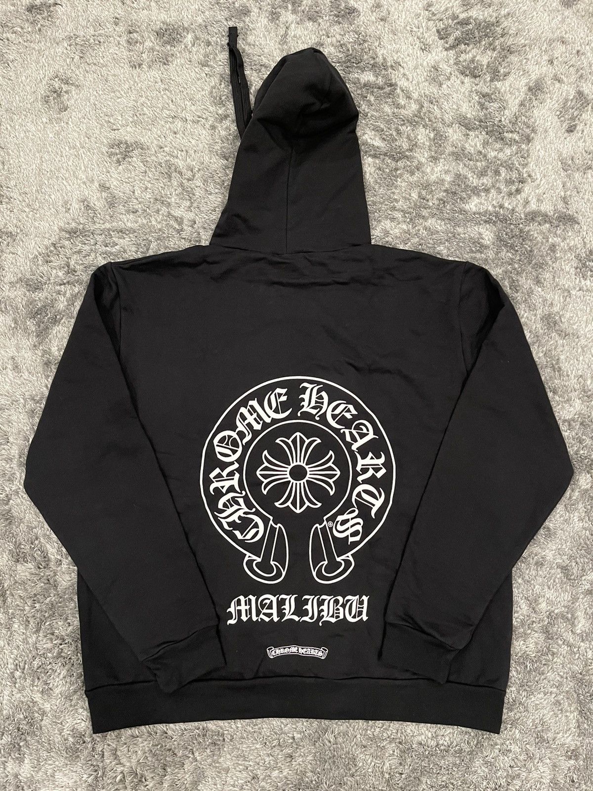 Image of Chrome Hearts Horseshoe Malibu Exclusive Hoodie in Black, Men's (Size XL)