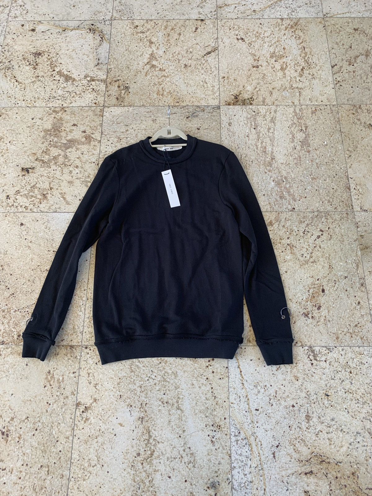 Damir Doma Coal Black “Wim” Sweater With Ring Detail Size US S / EU 44-46 / 1 - 1 Thumbnail