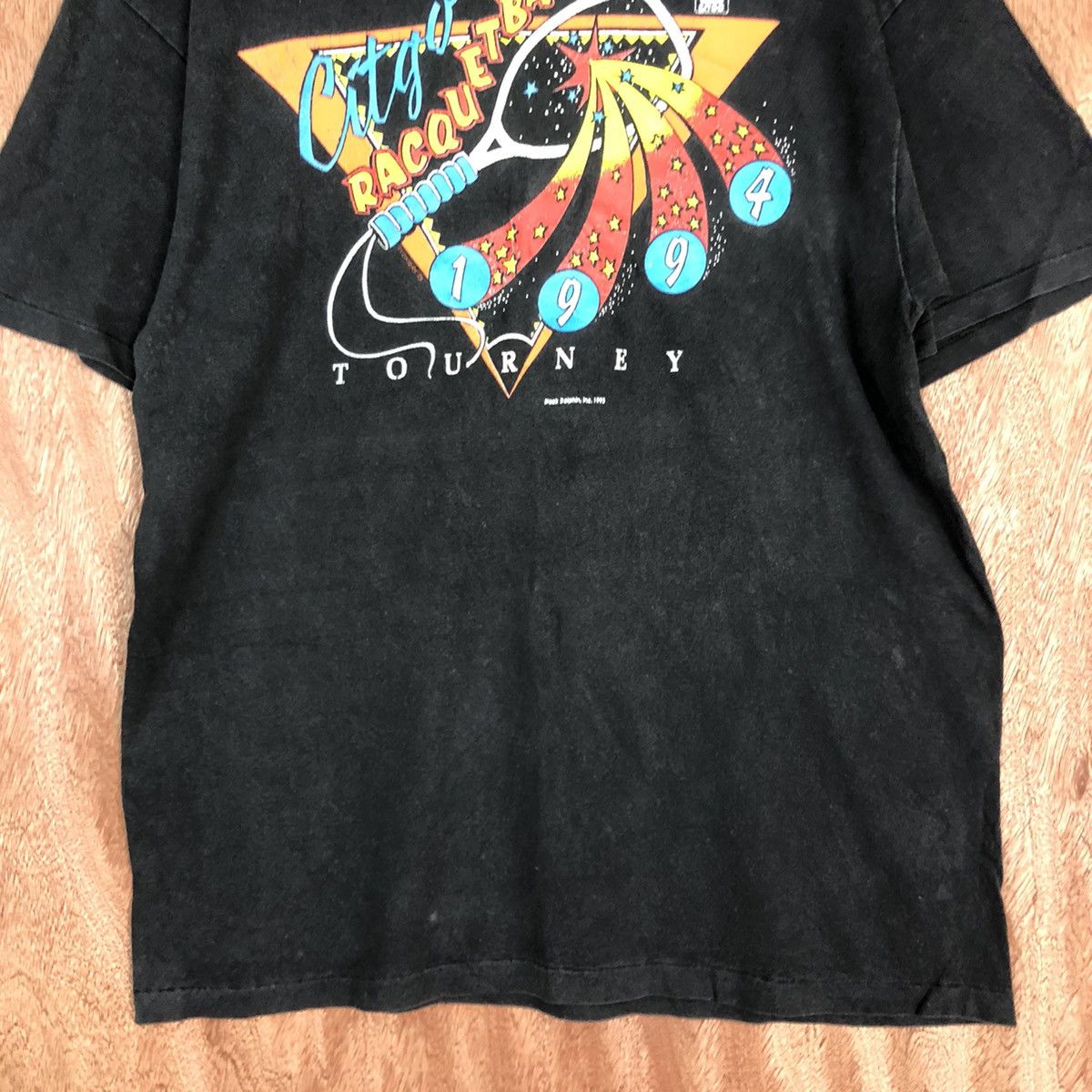 Vintage DLL Citgo Racquetball 1994 vintage Black Tshirt #1718 Size US L / EU 52-54 / 3 - 6 Thumbnail