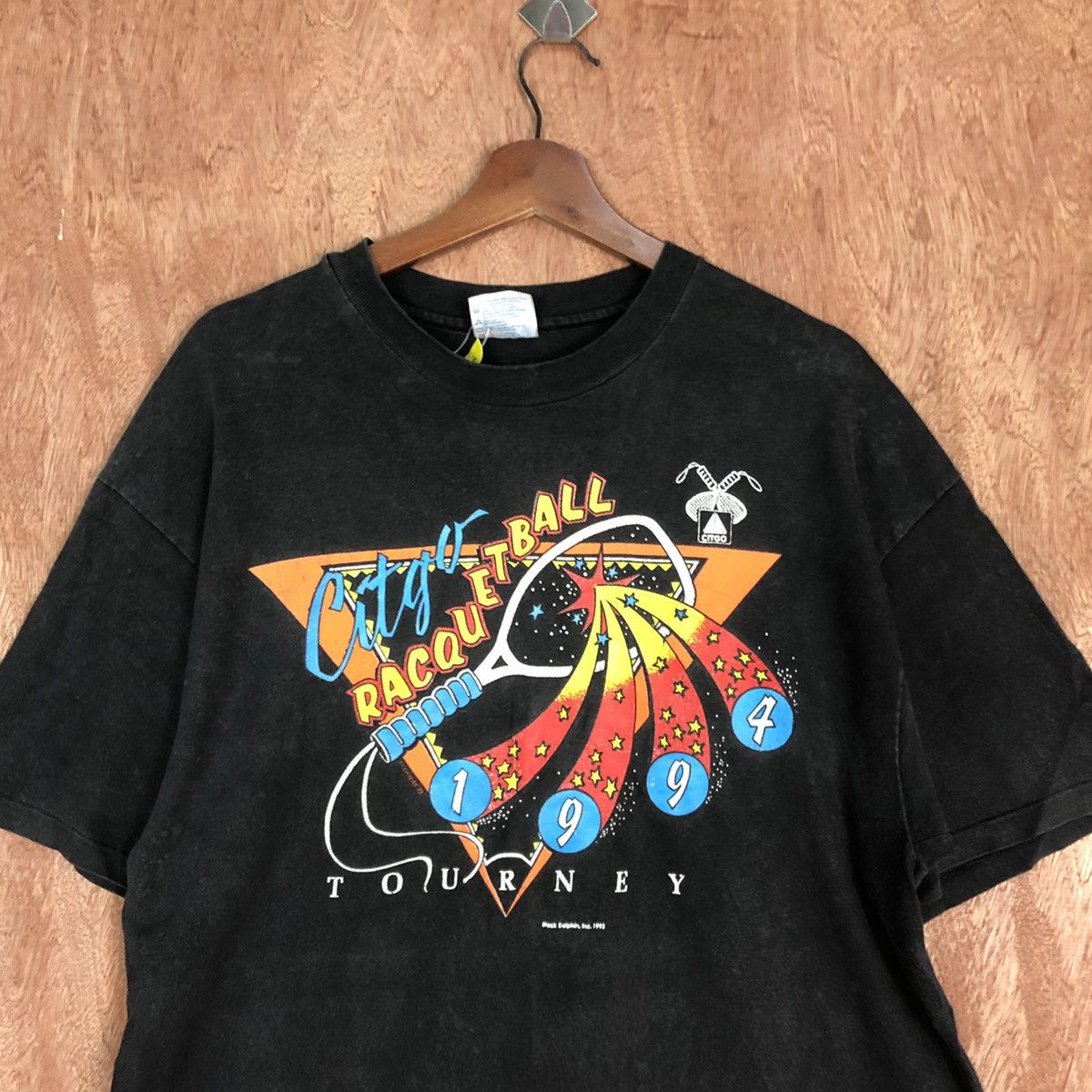 Vintage DLL Citgo Racquetball 1994 vintage Black Tshirt #1718 Size US L / EU 52-54 / 3 - 2 Thumbnail